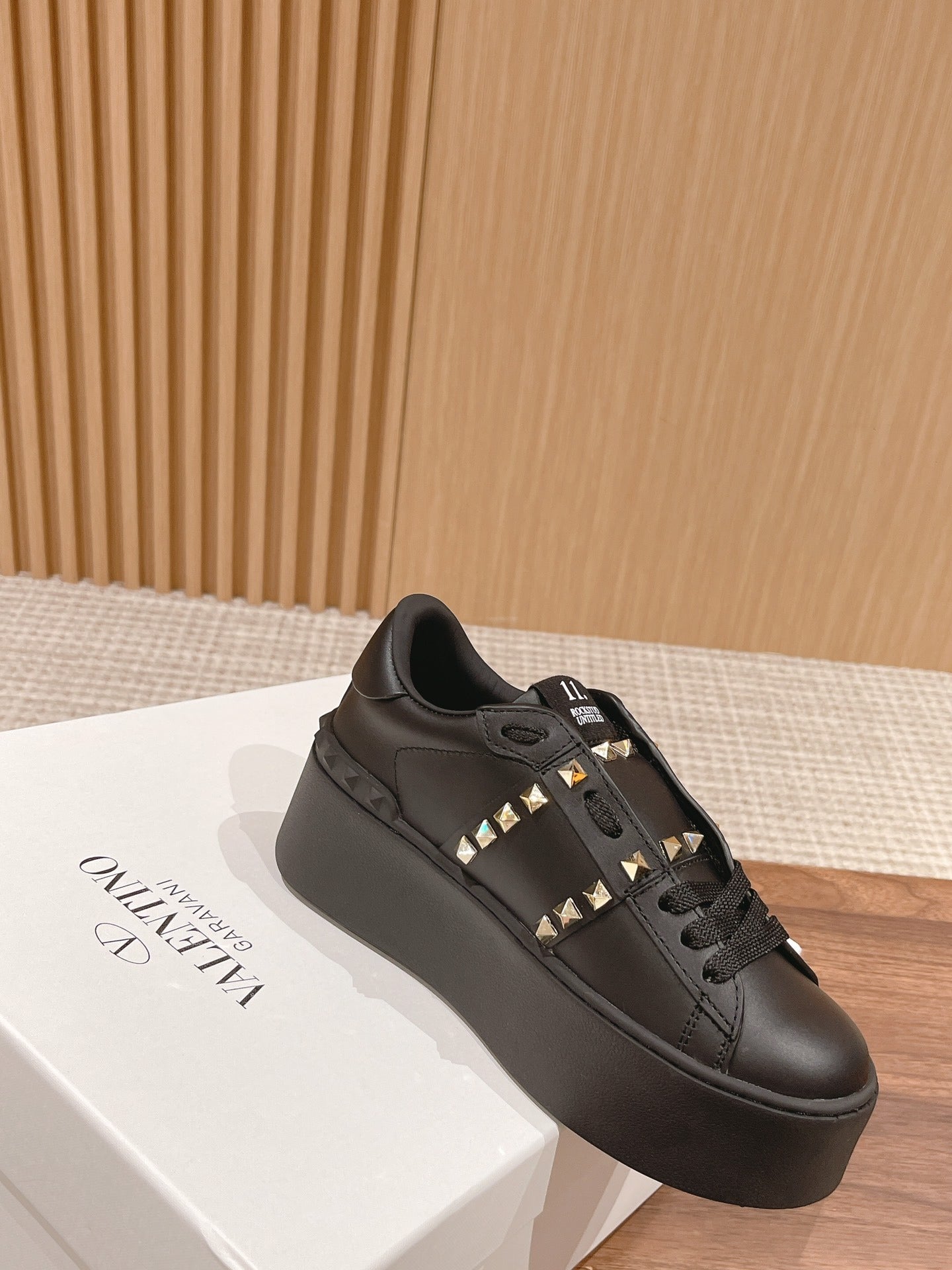 Valentino Calfskin Leather Sneakers
