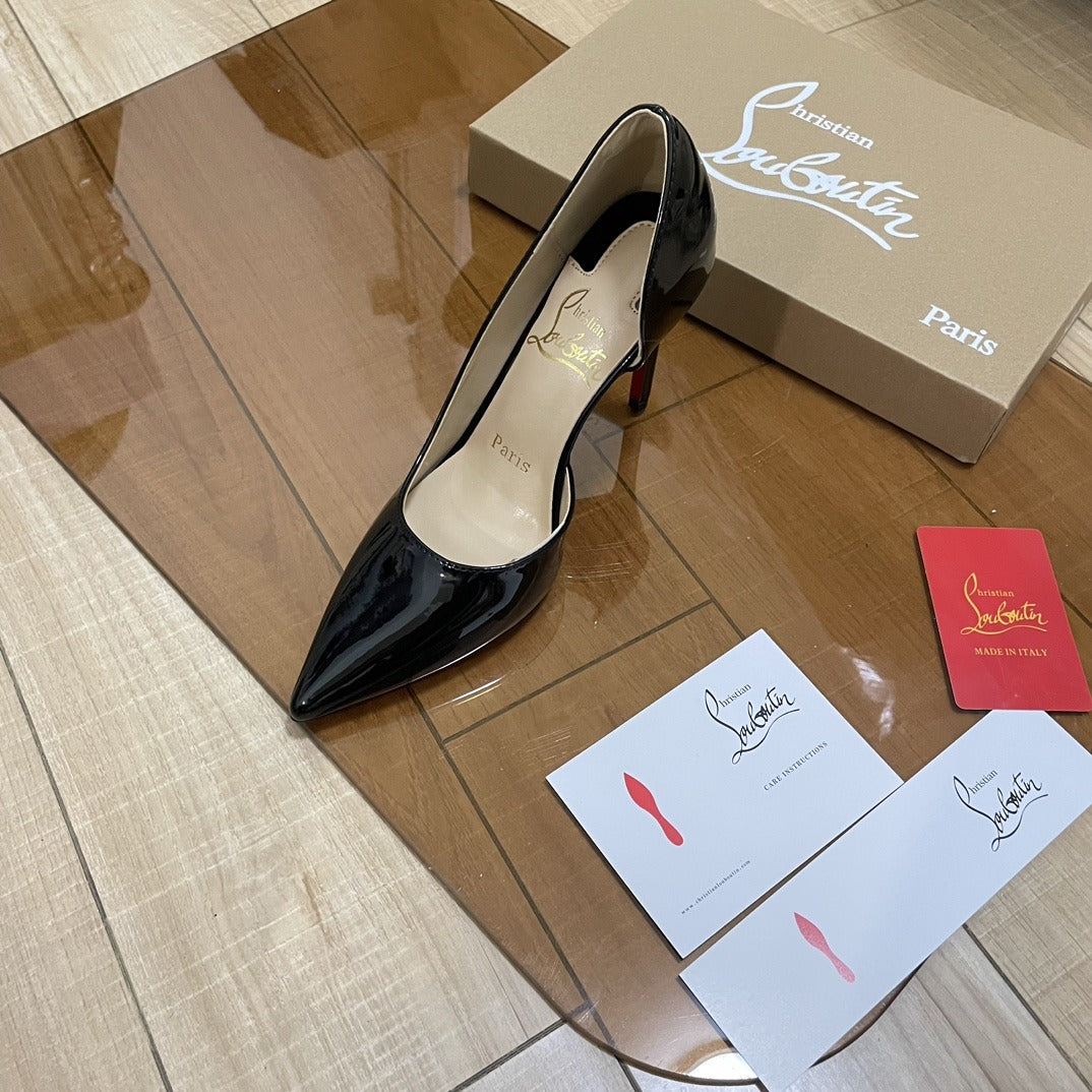 Jimmy Choo Patent Leather & Lambskin Leather Heels