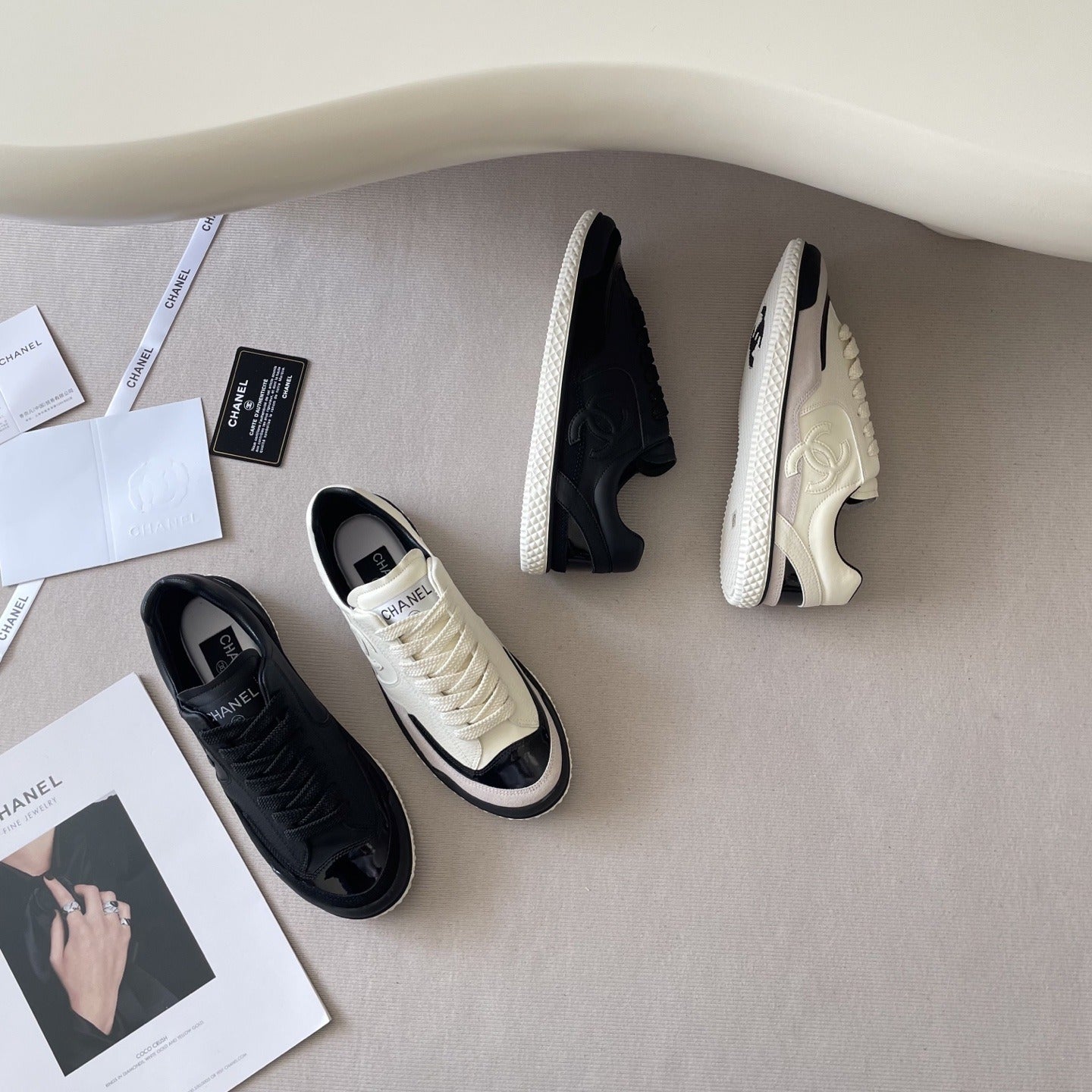 Chanel Leather Colorblock Shoes