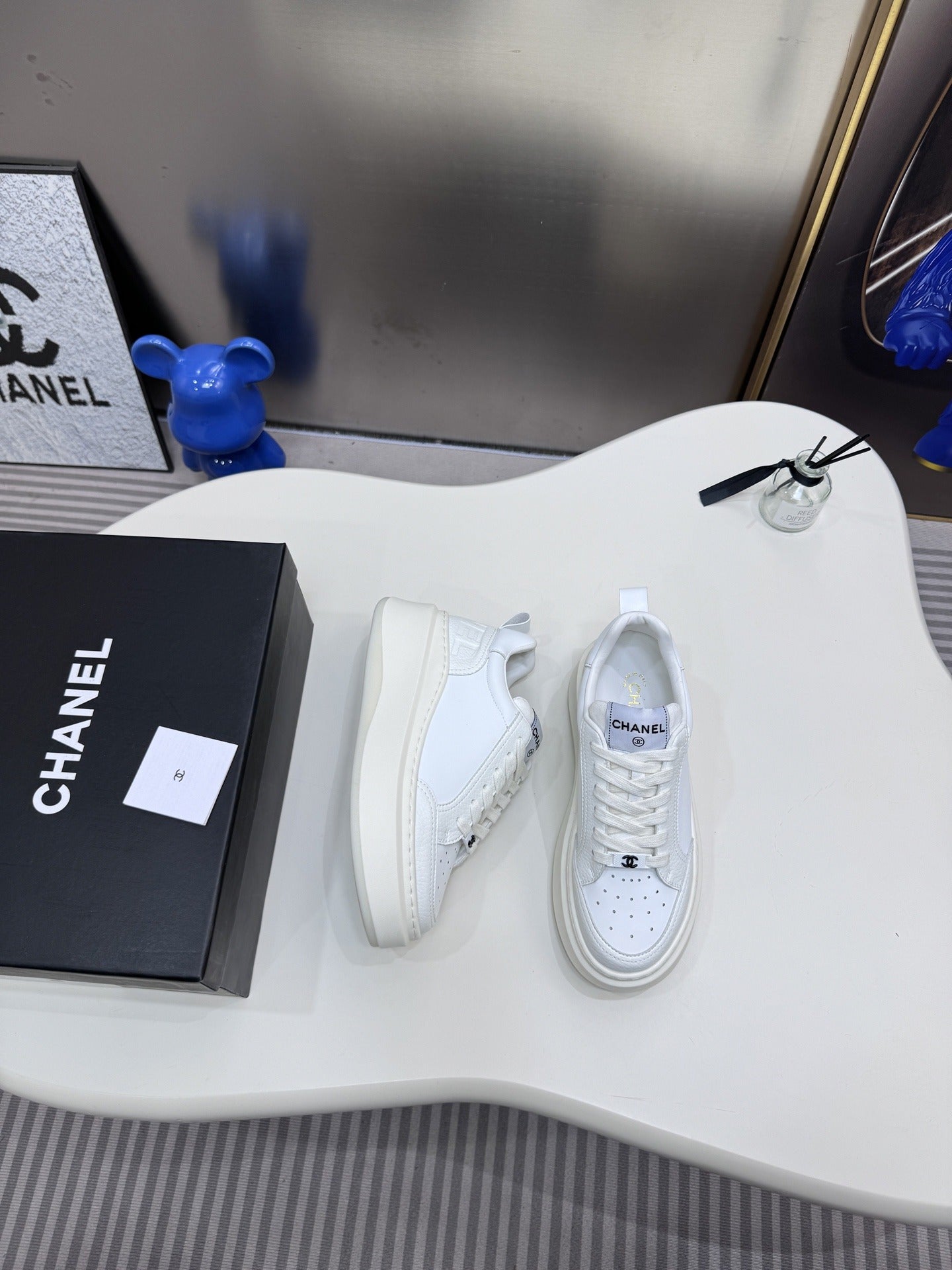 Chanel Leather Tennis Shoes
