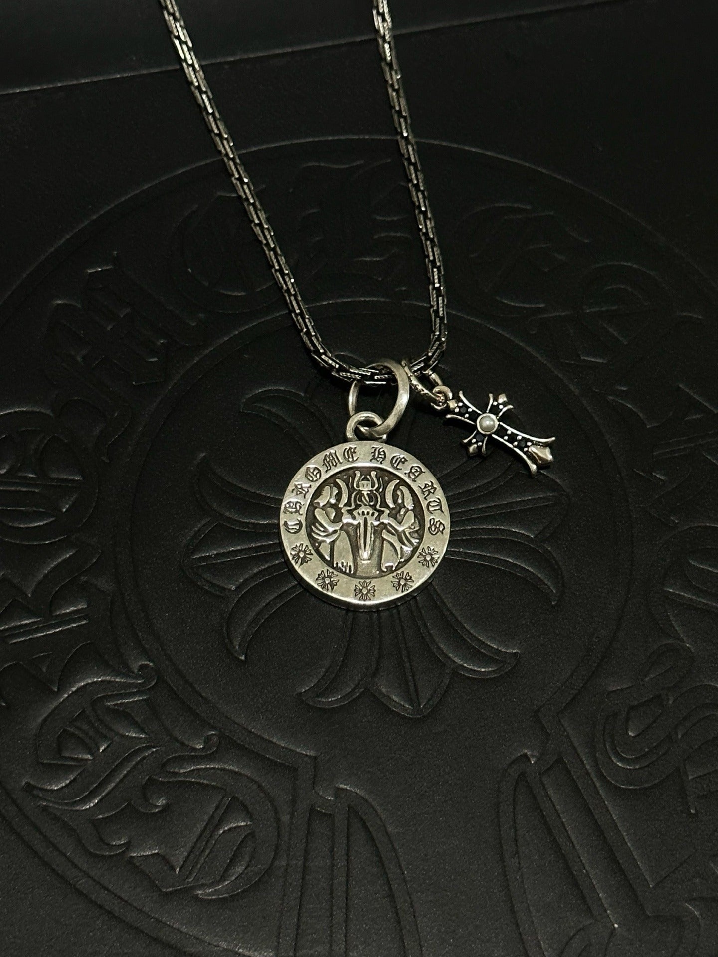 Chrome Hearts Sterling Silver Cross Necklace
