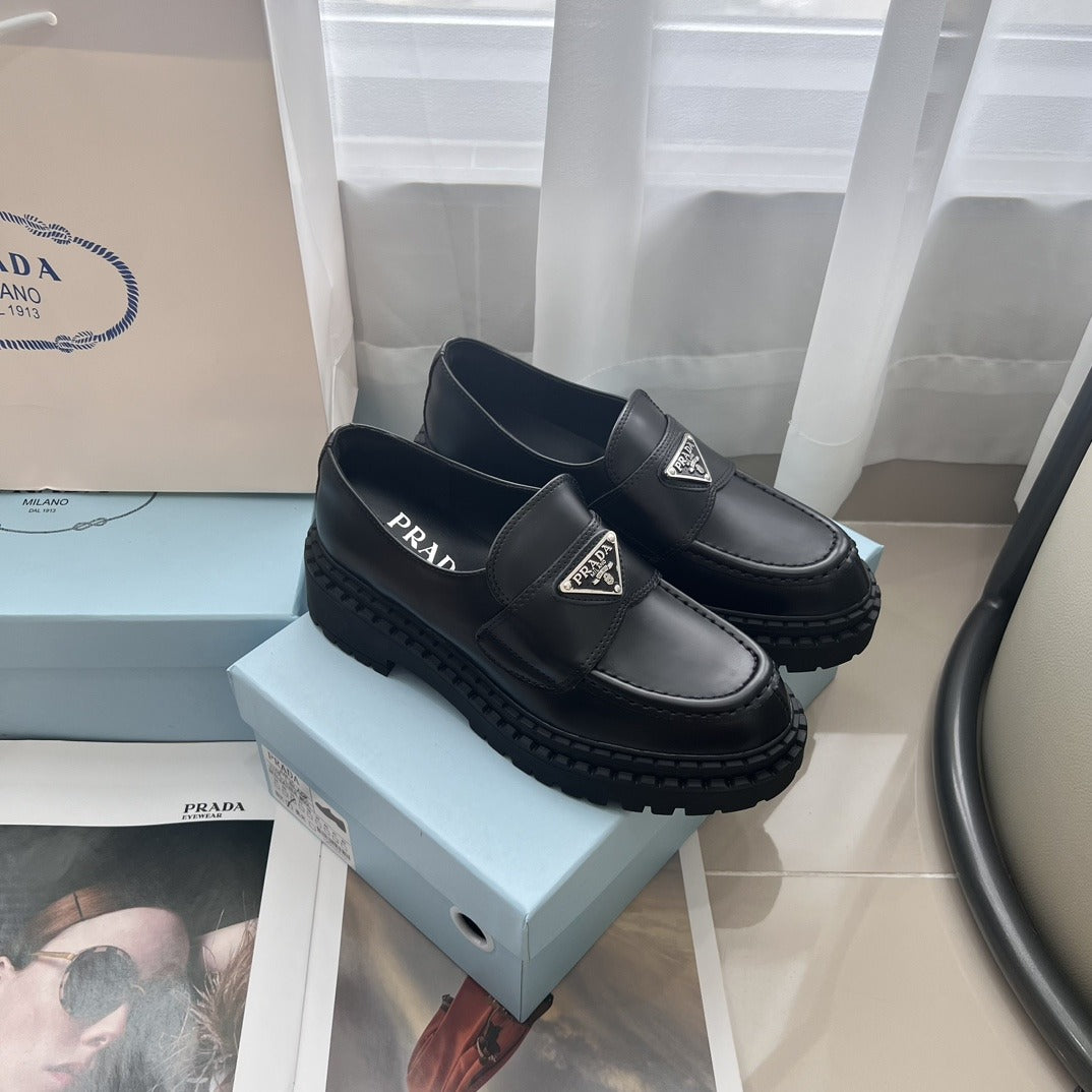 Prada Lambskin Leather Loafers
