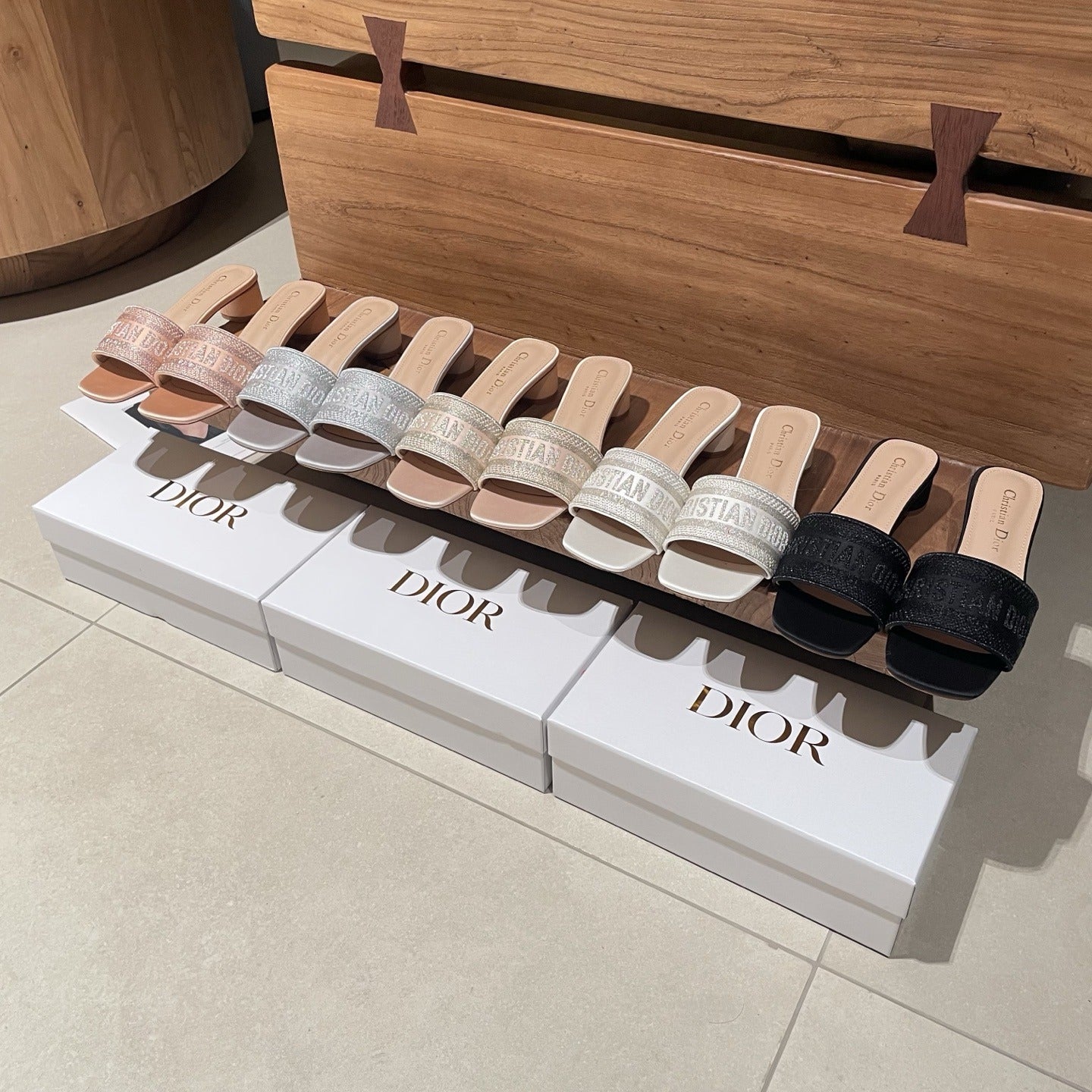 Dior Embroidered Slides