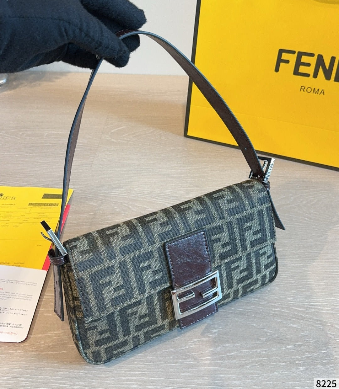 Fendi Brown Canvas Monogram Handbag