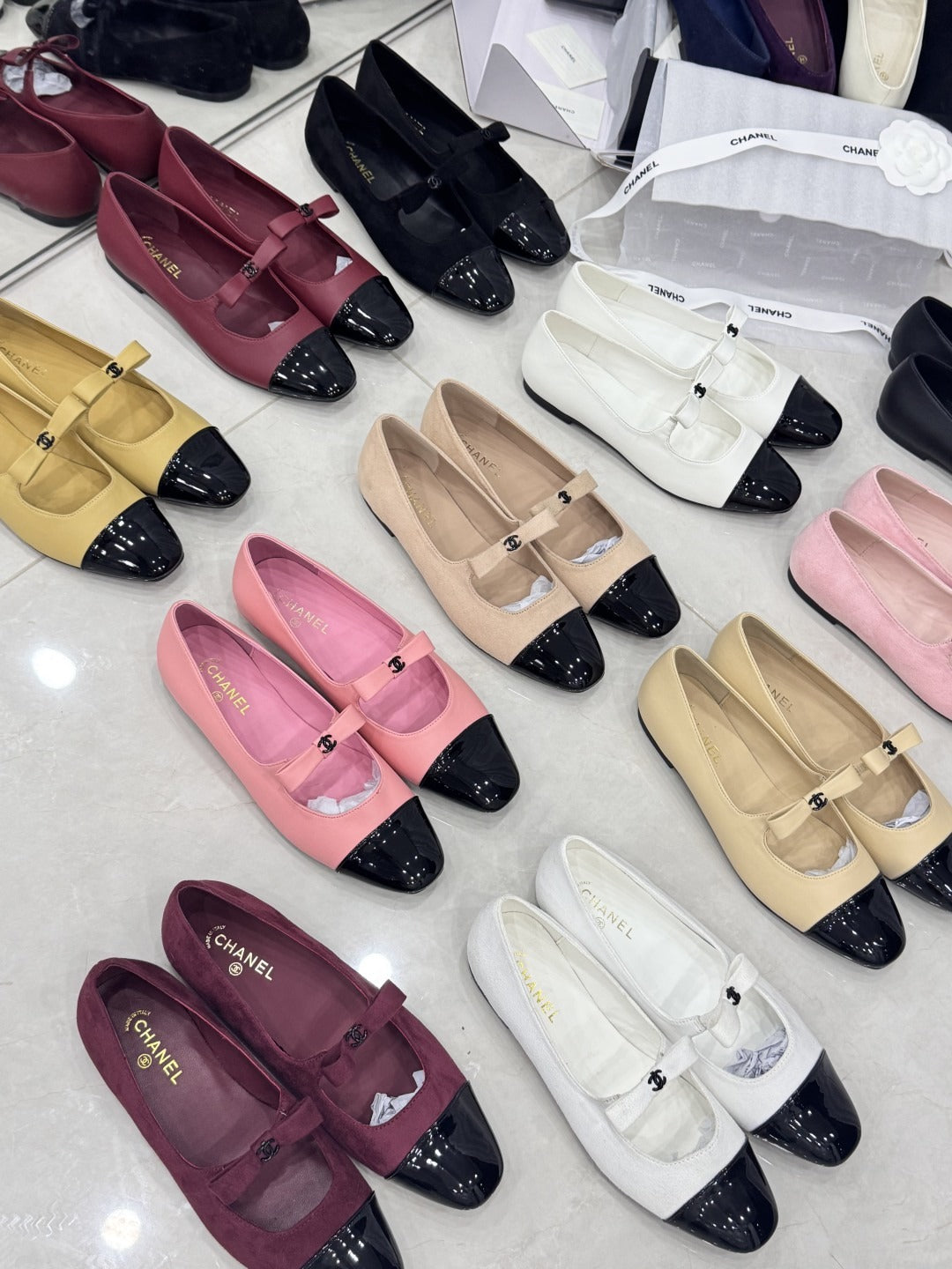 Chanel Patent Leather Bow Shoes