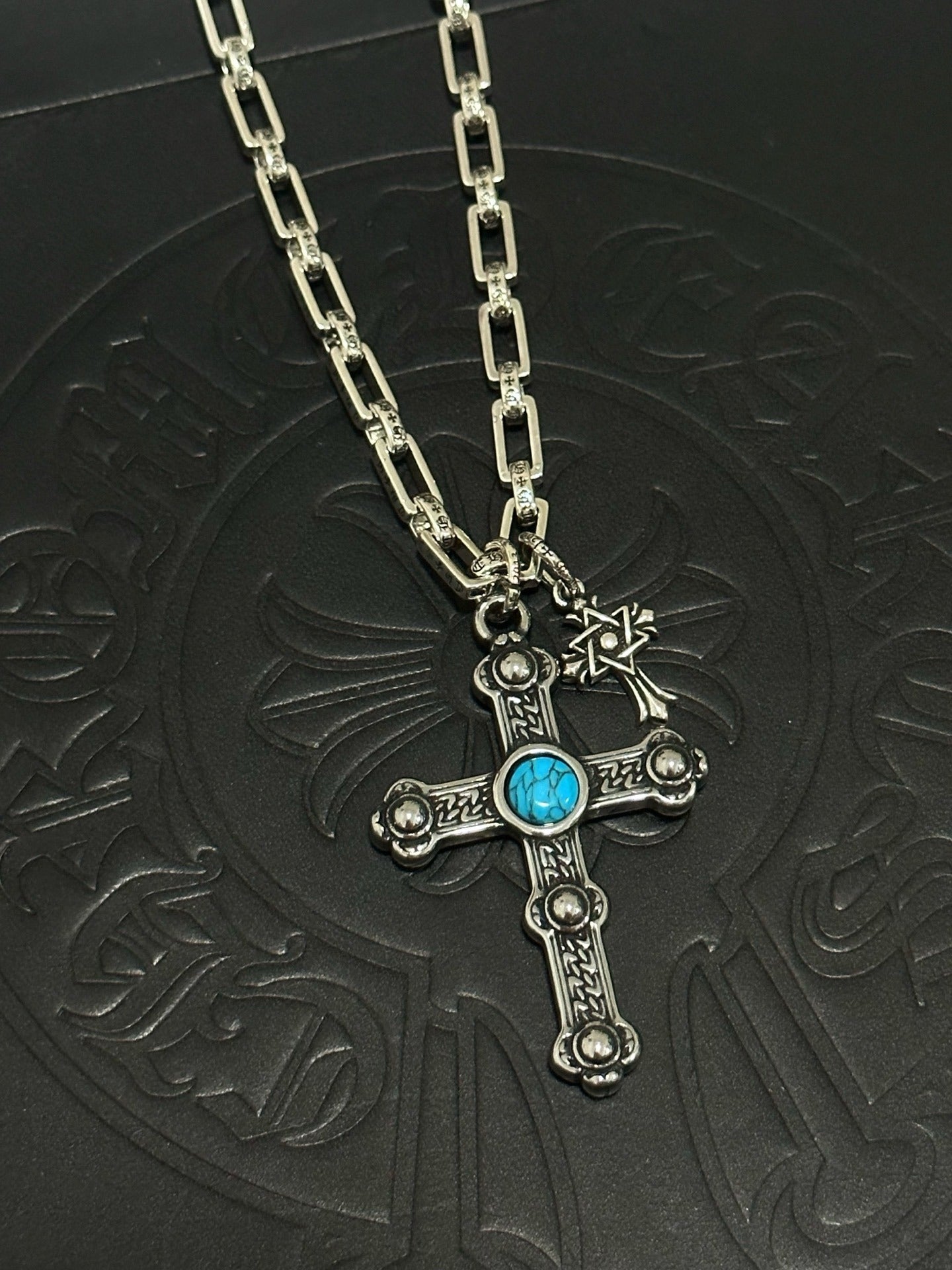 Chrome Hearts Sterling Silver Cross Necklace