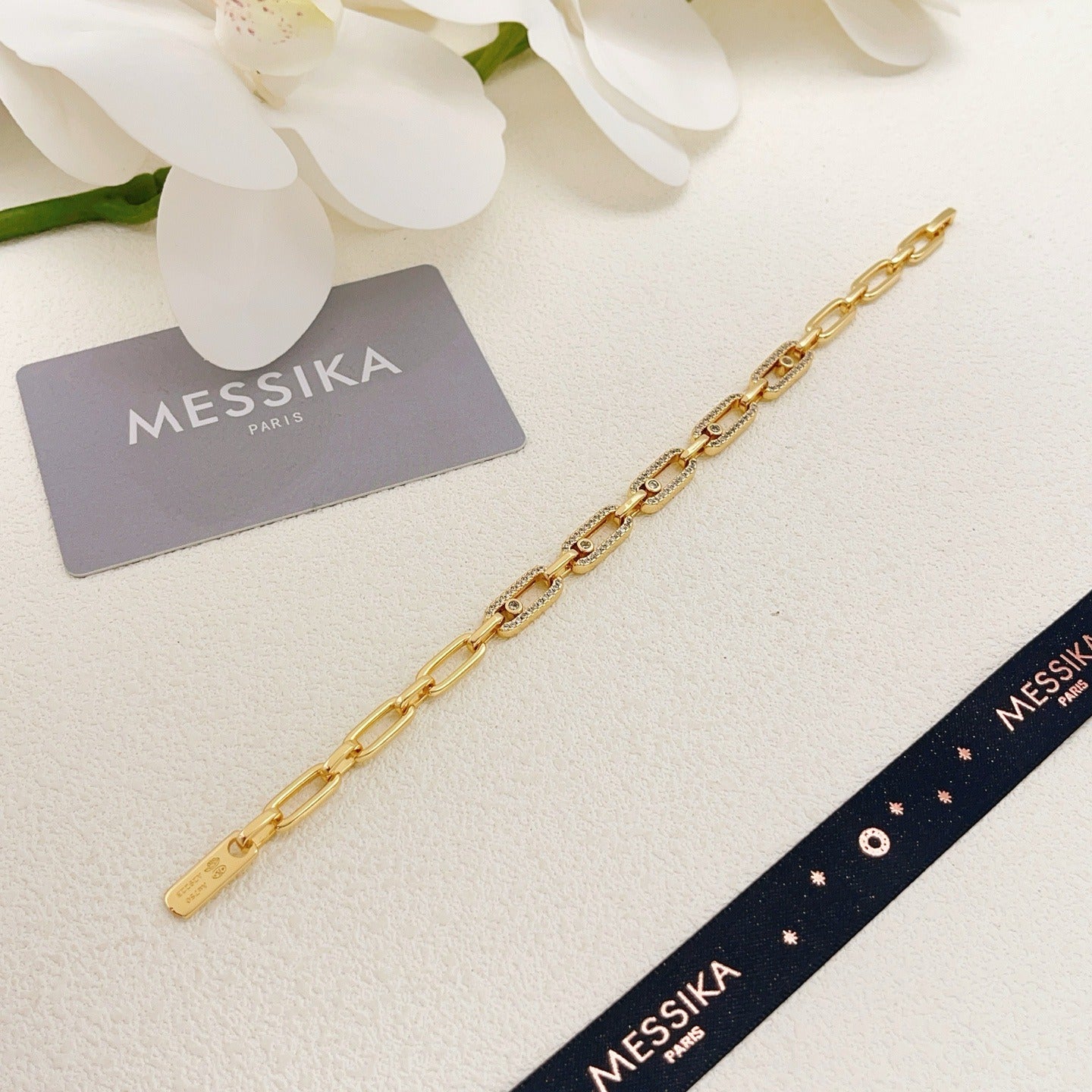 Messika Gold Brass Pave Bracelet