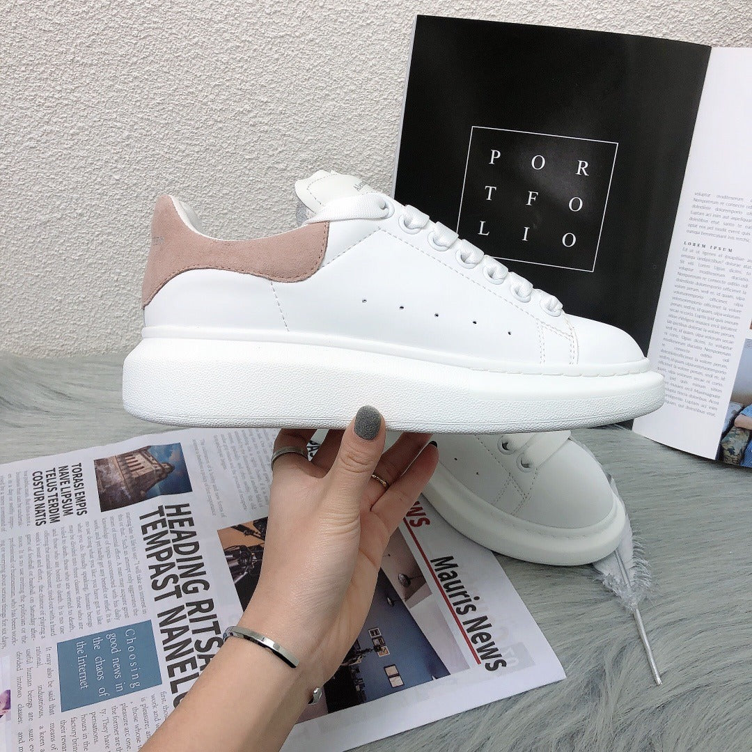 Alexander McQueen Lambskin Leather Logo Sneakers