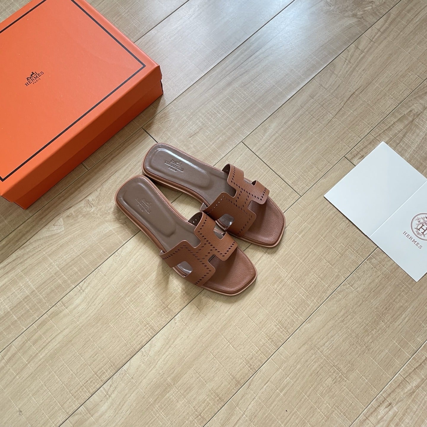 Hermes Leather Slides