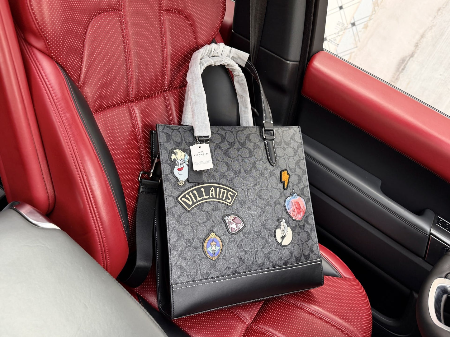 Coach Black Canvas & Leather Logo Briefcase