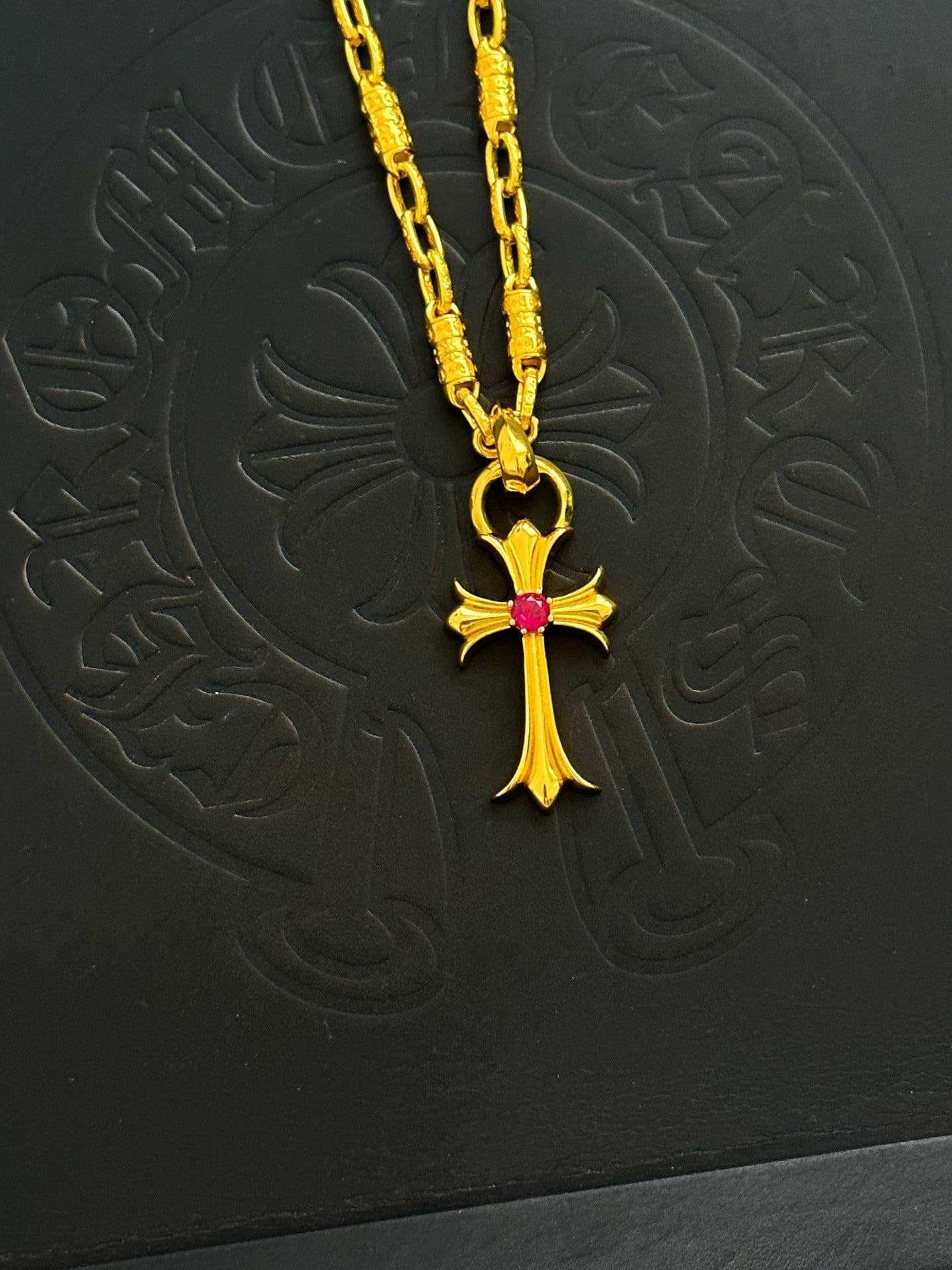 Chrome Hearts Sterling Silver Cross Necklace