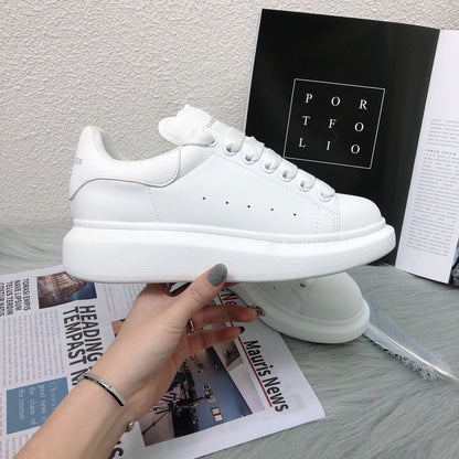 Alexander McQueen Lambskin Leather Logo Sneakers