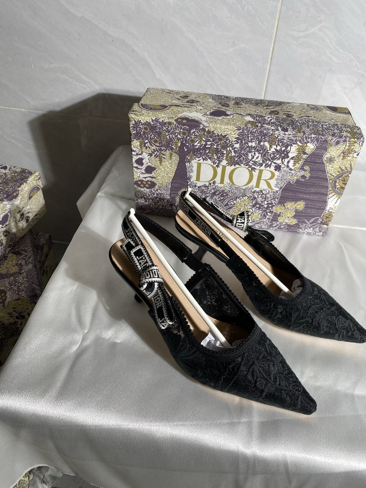 Dior Embroidered Heels