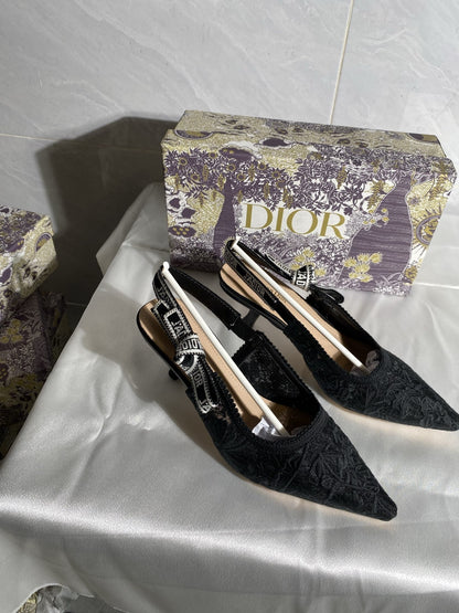 Dior Embroidered Heels