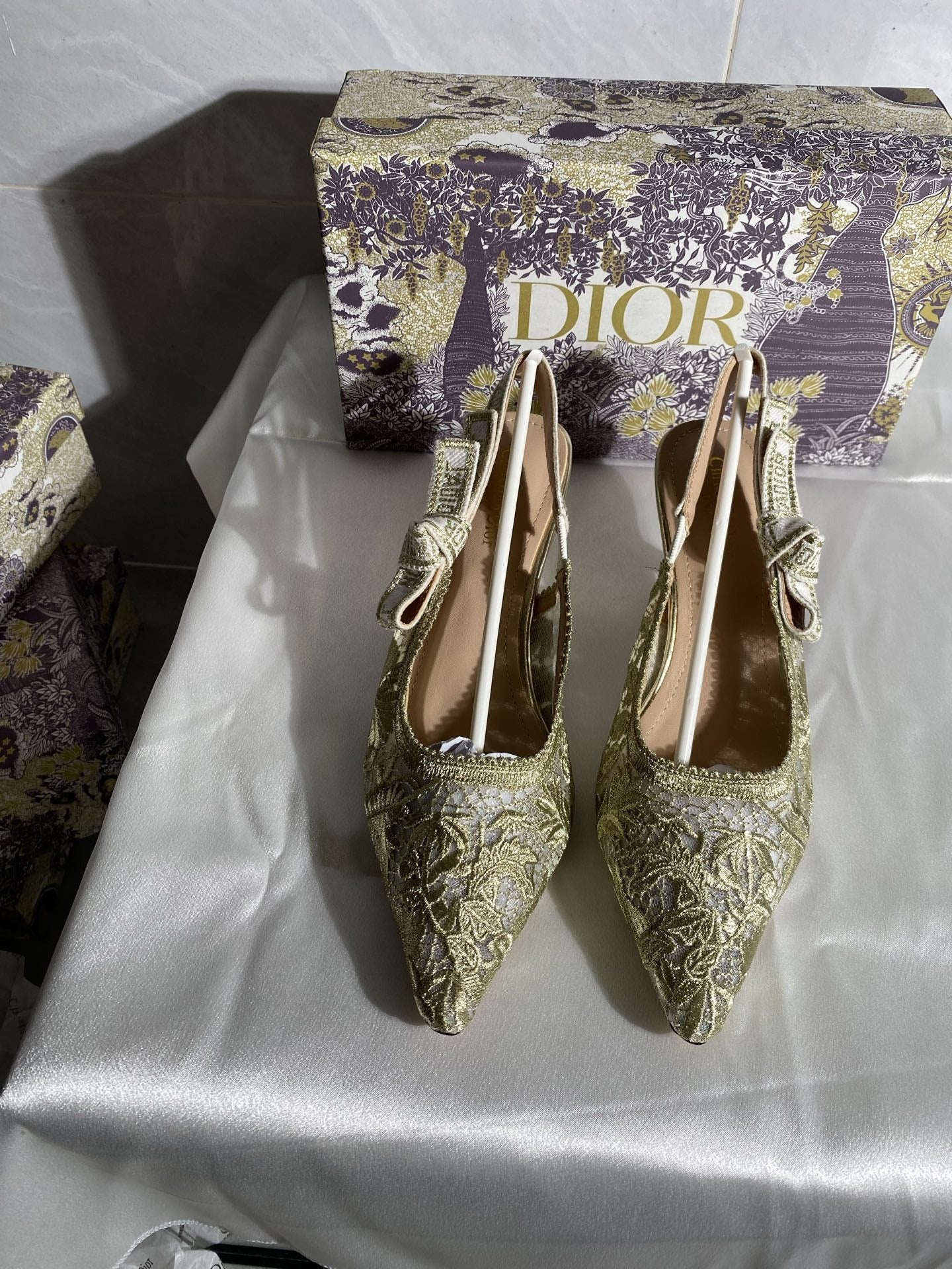 Dior Embroidered Heels