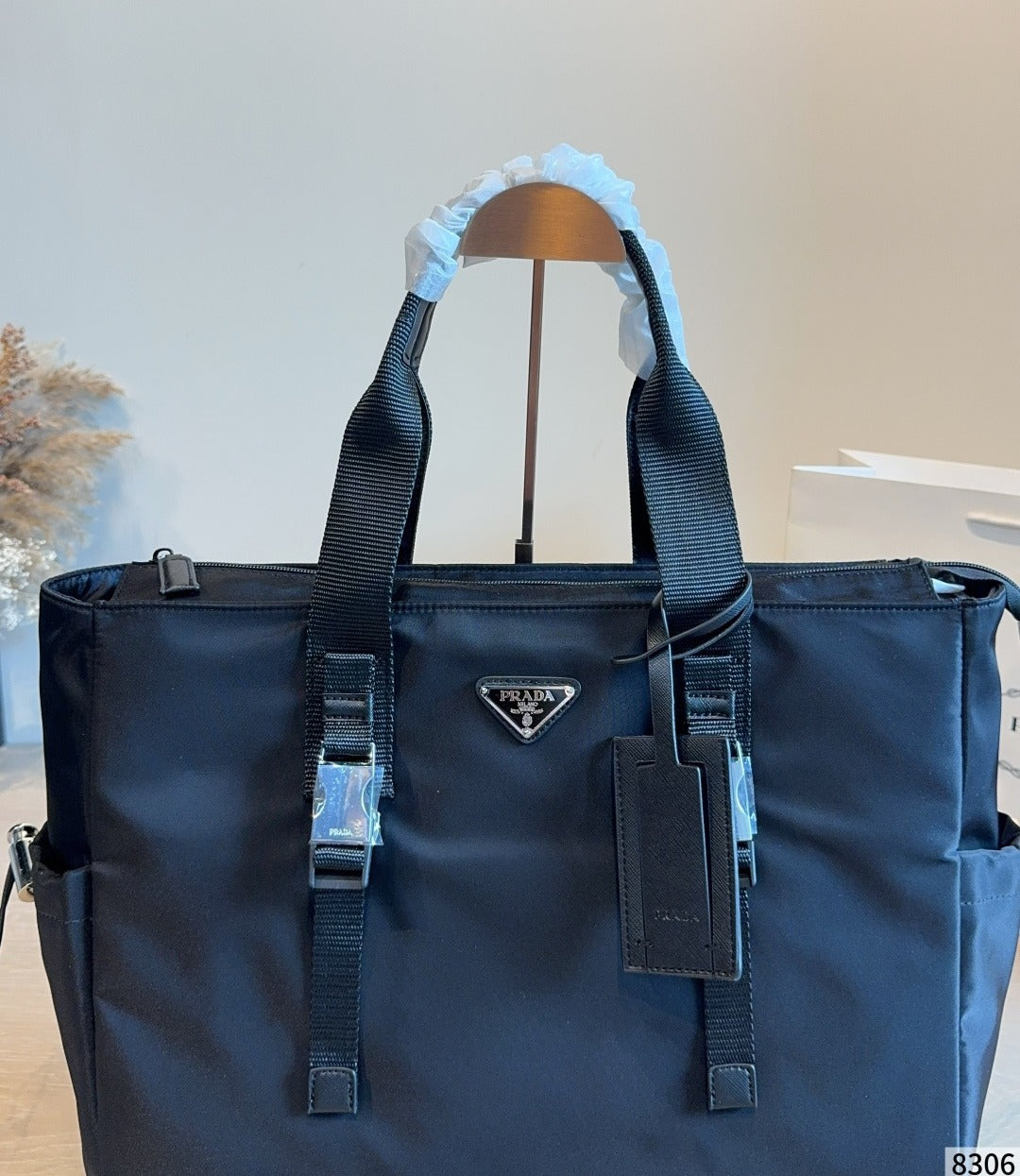 Prada Nylon Enamel Handbag