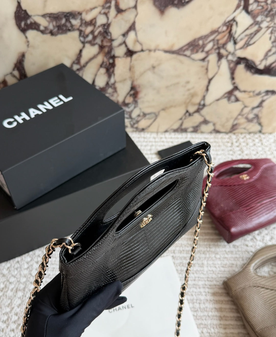 Chanel Leather Logo Handbag
