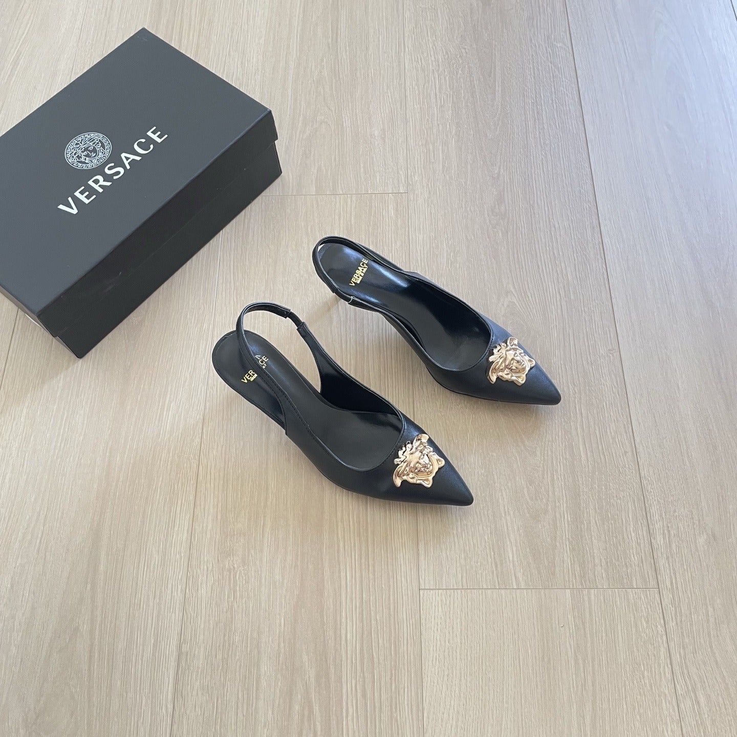 Versace Lambskin Leather Sandals