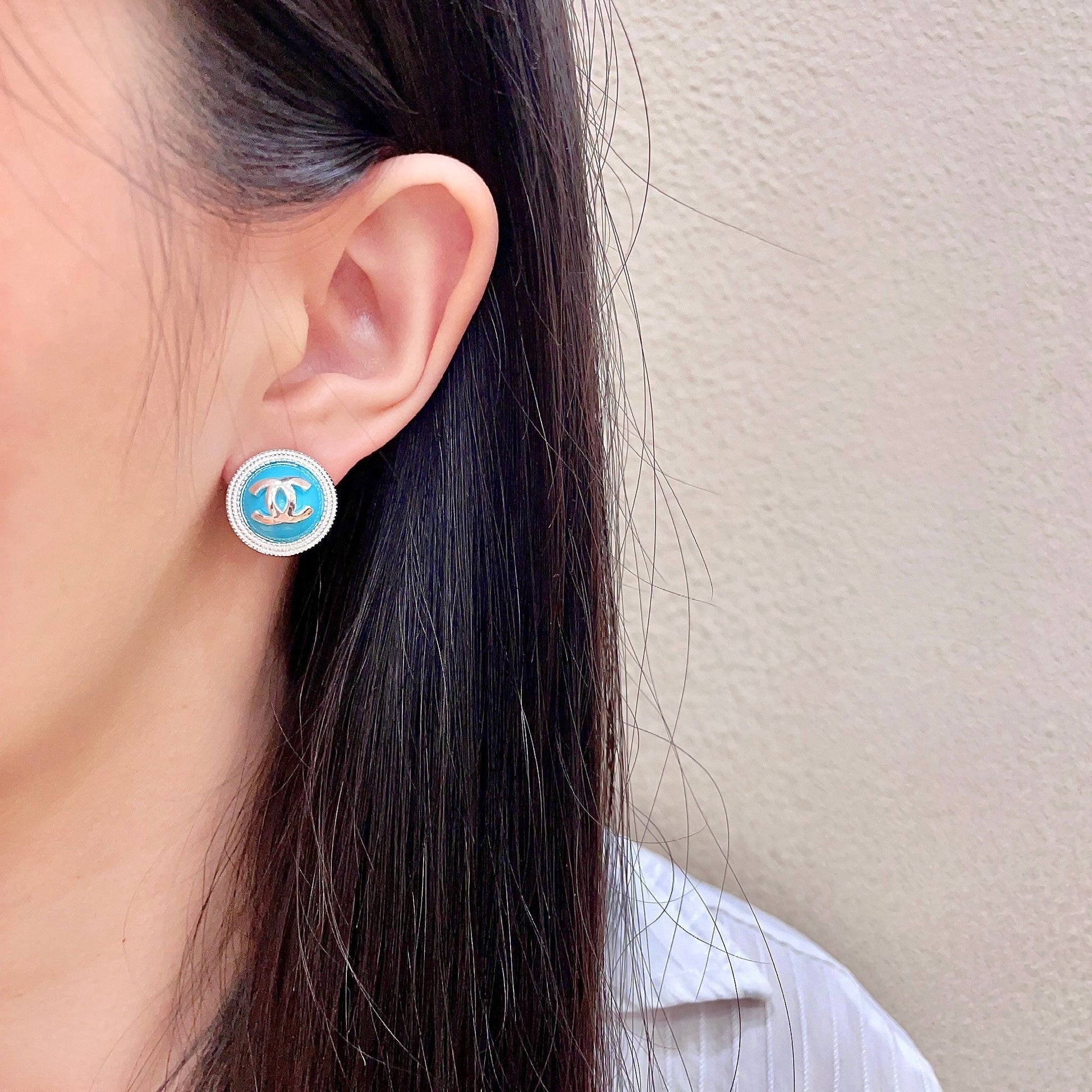 Chanel Logo Earrings