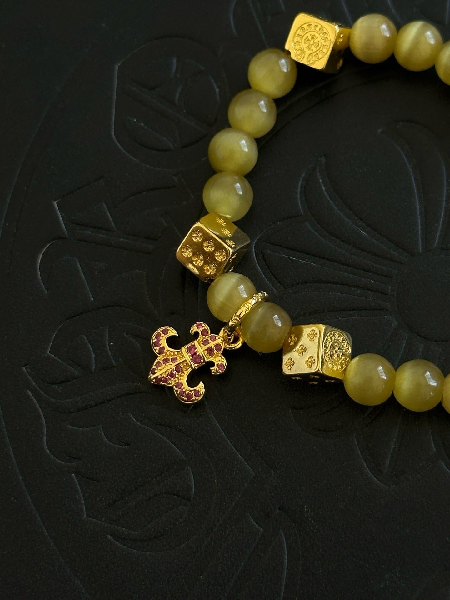 Chrome Hearts Sterling Silver Cross Bracelet