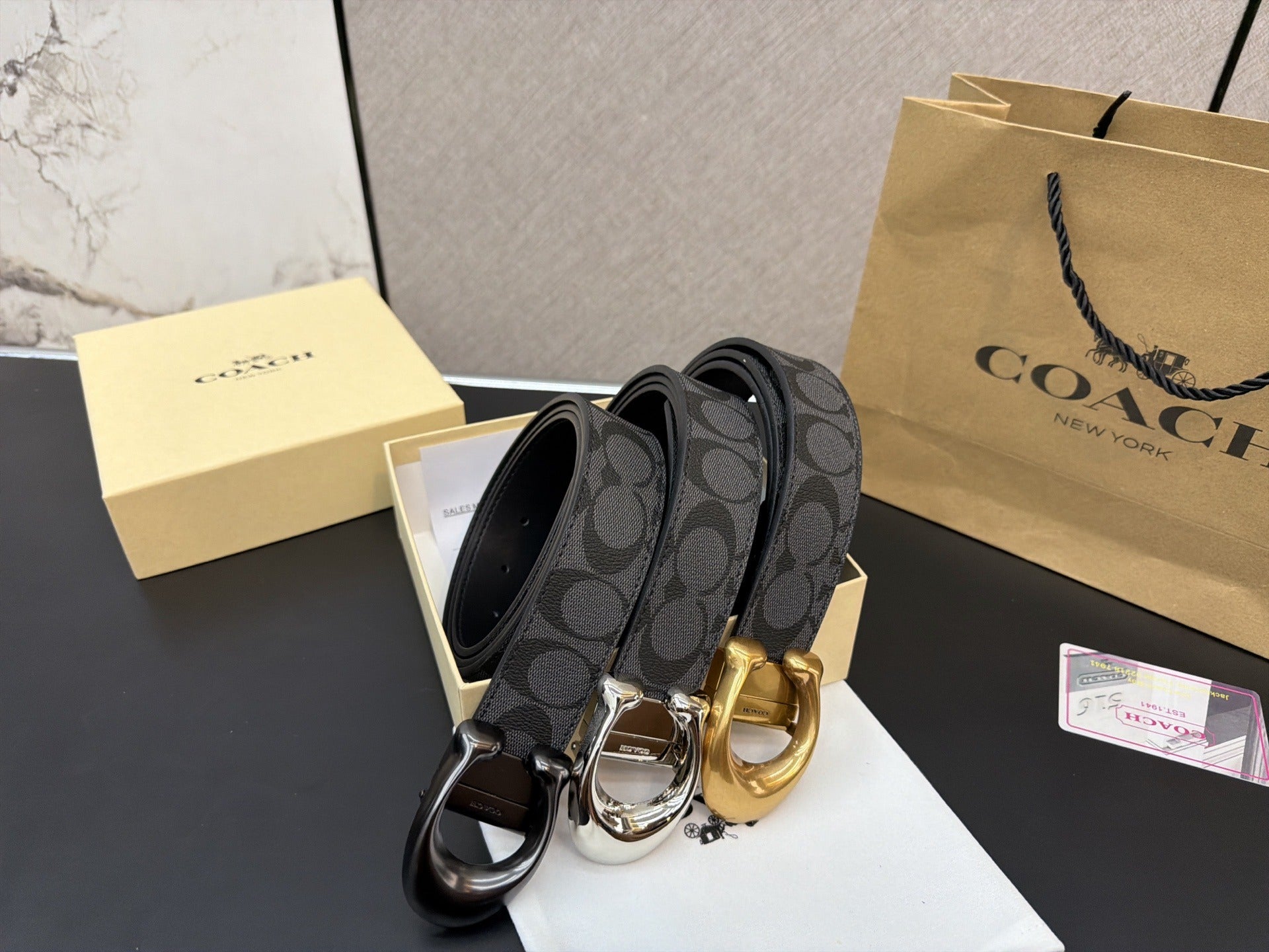 Coach Men Leather Sandals