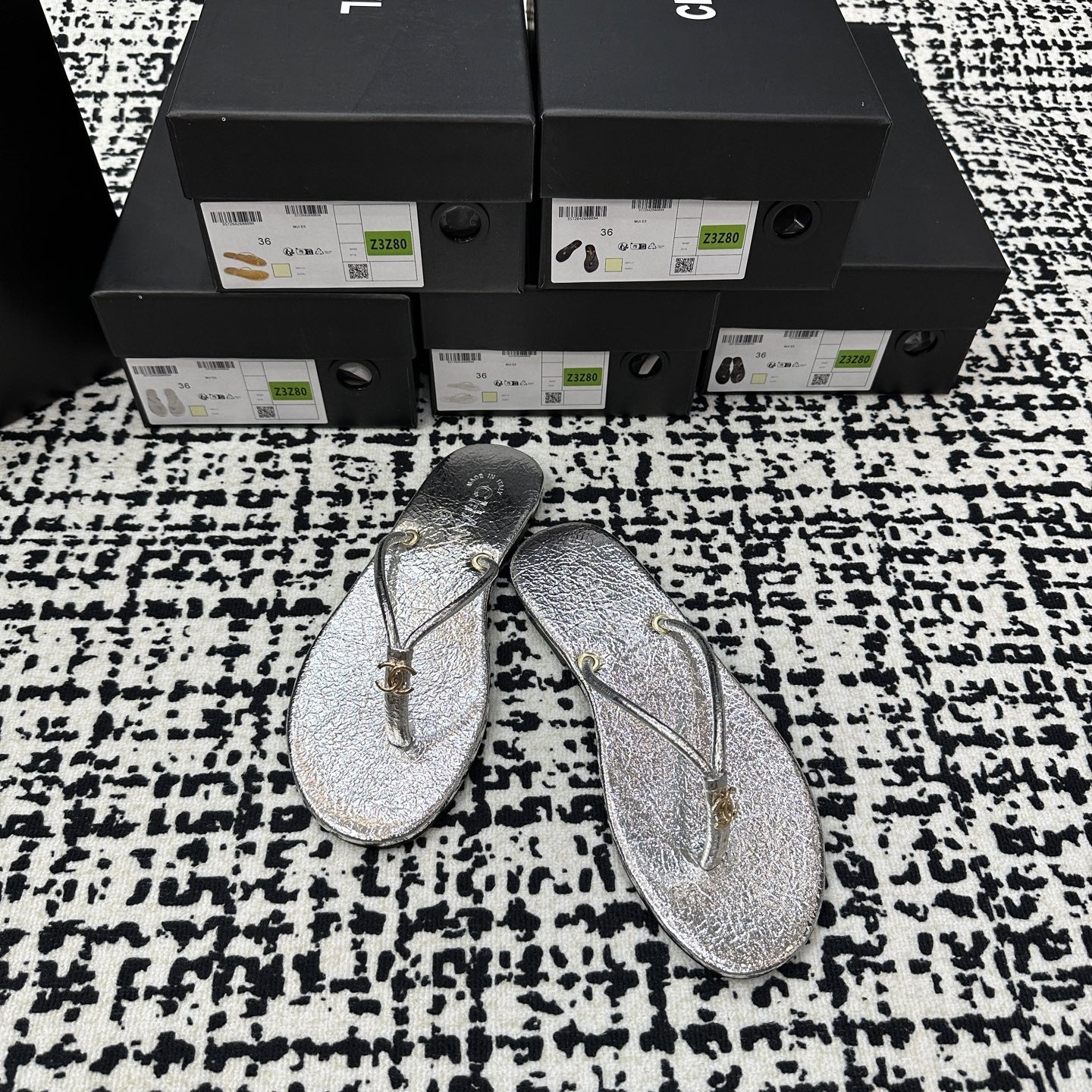Chanel Lambskin Leather Slides