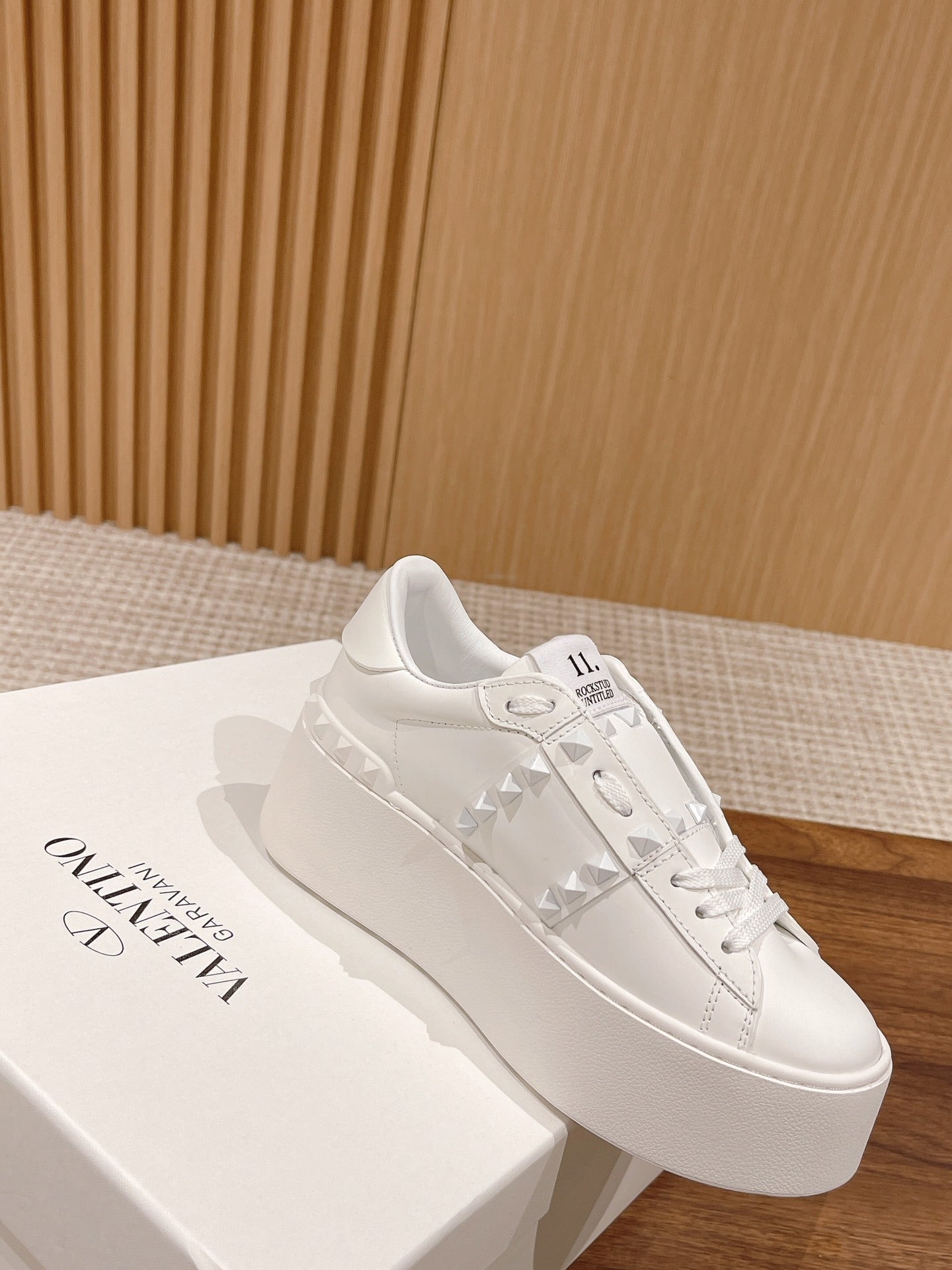 Valentino Calfskin Leather Sneakers