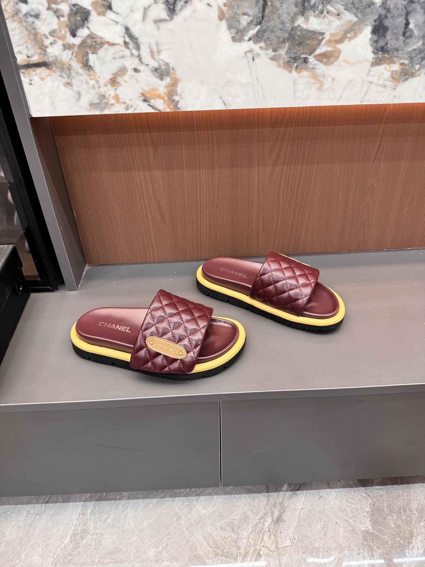 Chanel Lambskin Leather Slides