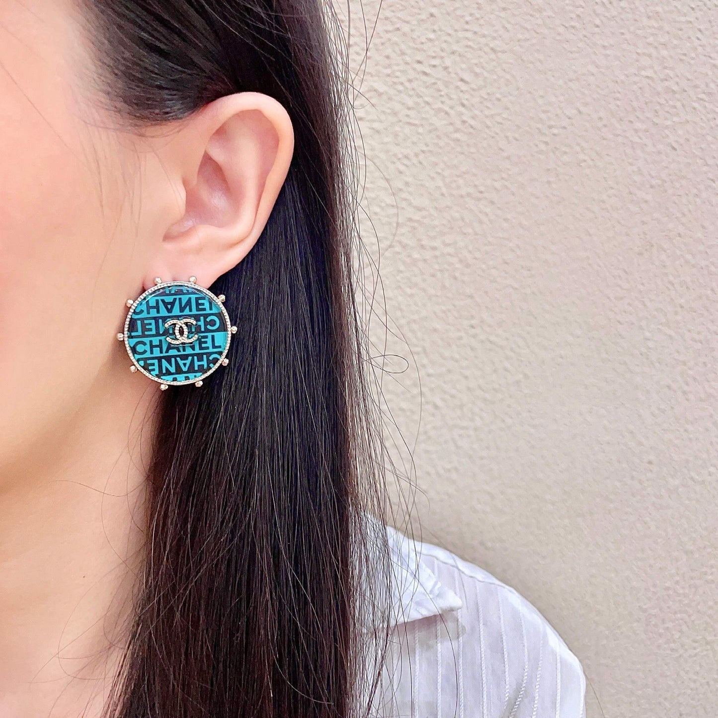 Chanel Logo Earrings