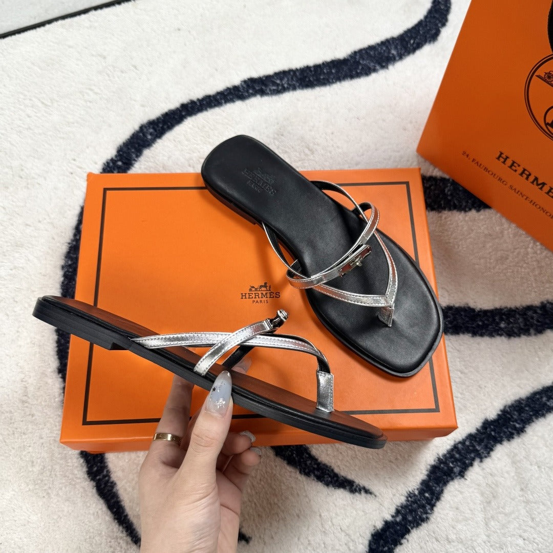 Hermes Leather Logo Slides