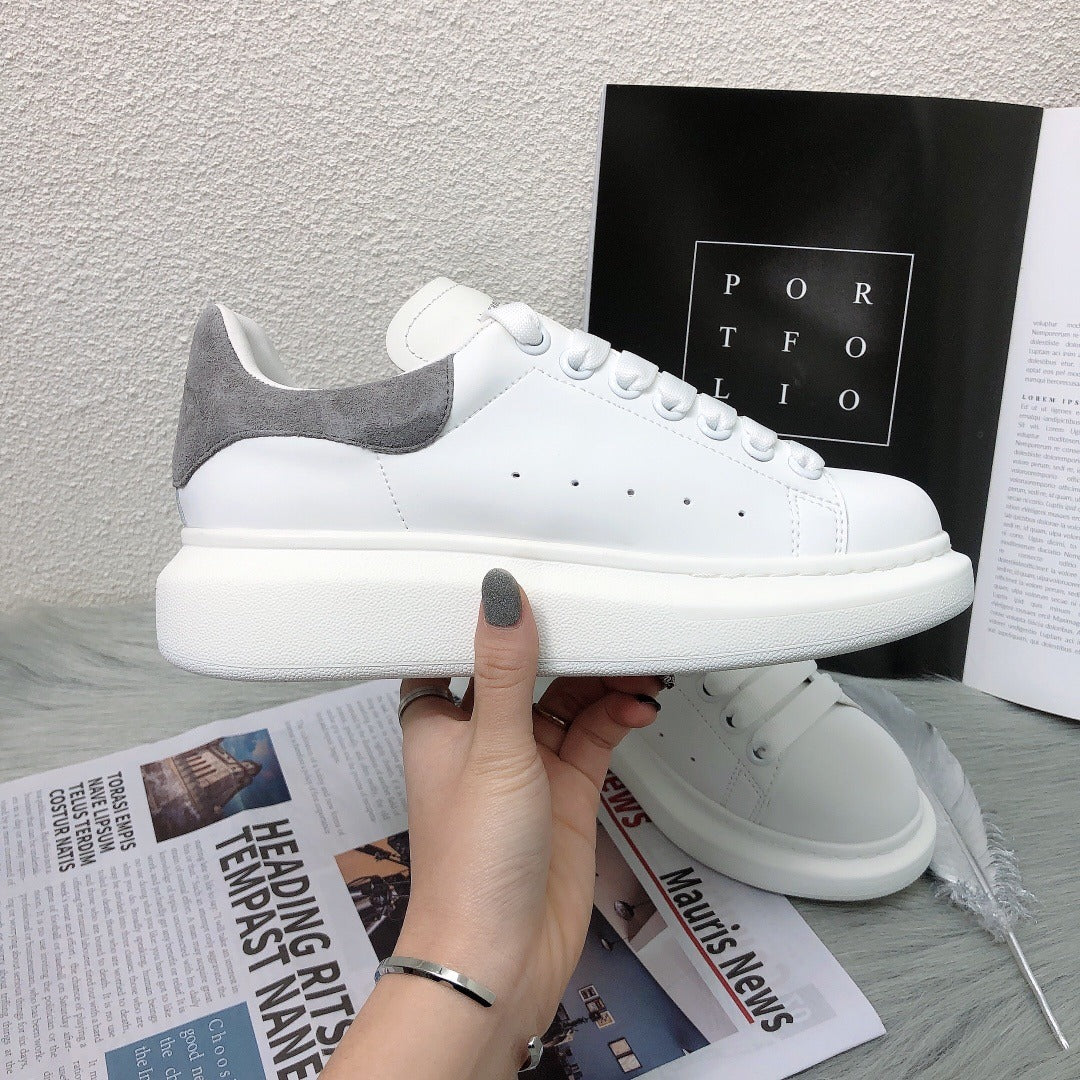 Alexander McQueen Lambskin Leather Logo Sneakers