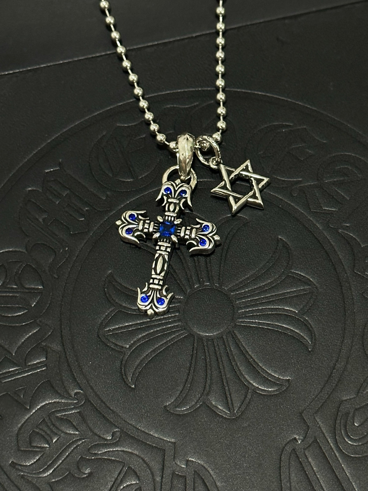 Chrome Hearts Sterling Silver Cross Necklace