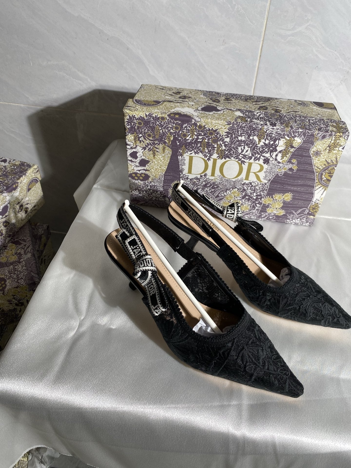 Dior Embroidered Heels