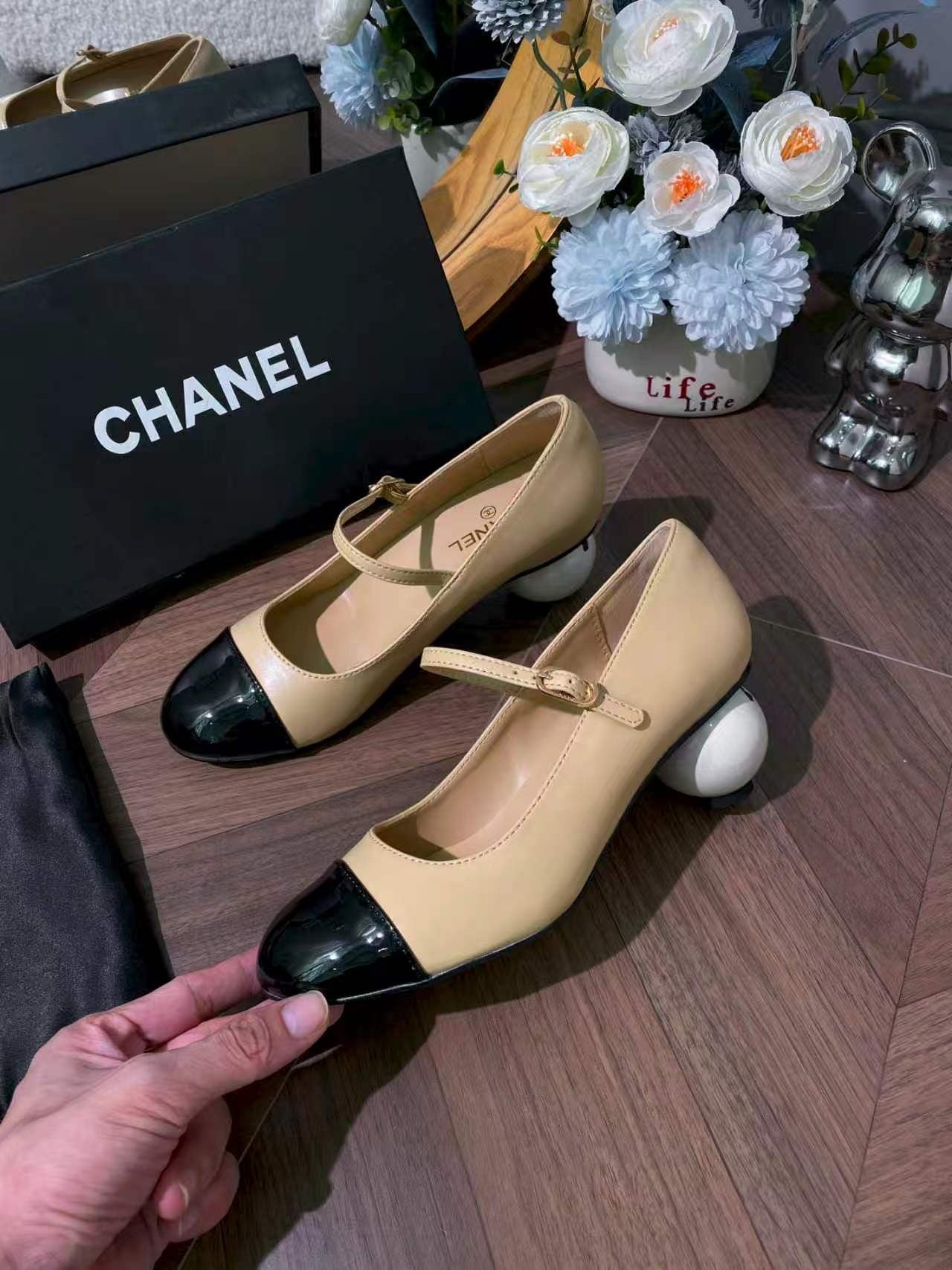 Chanel Pearl Shoes