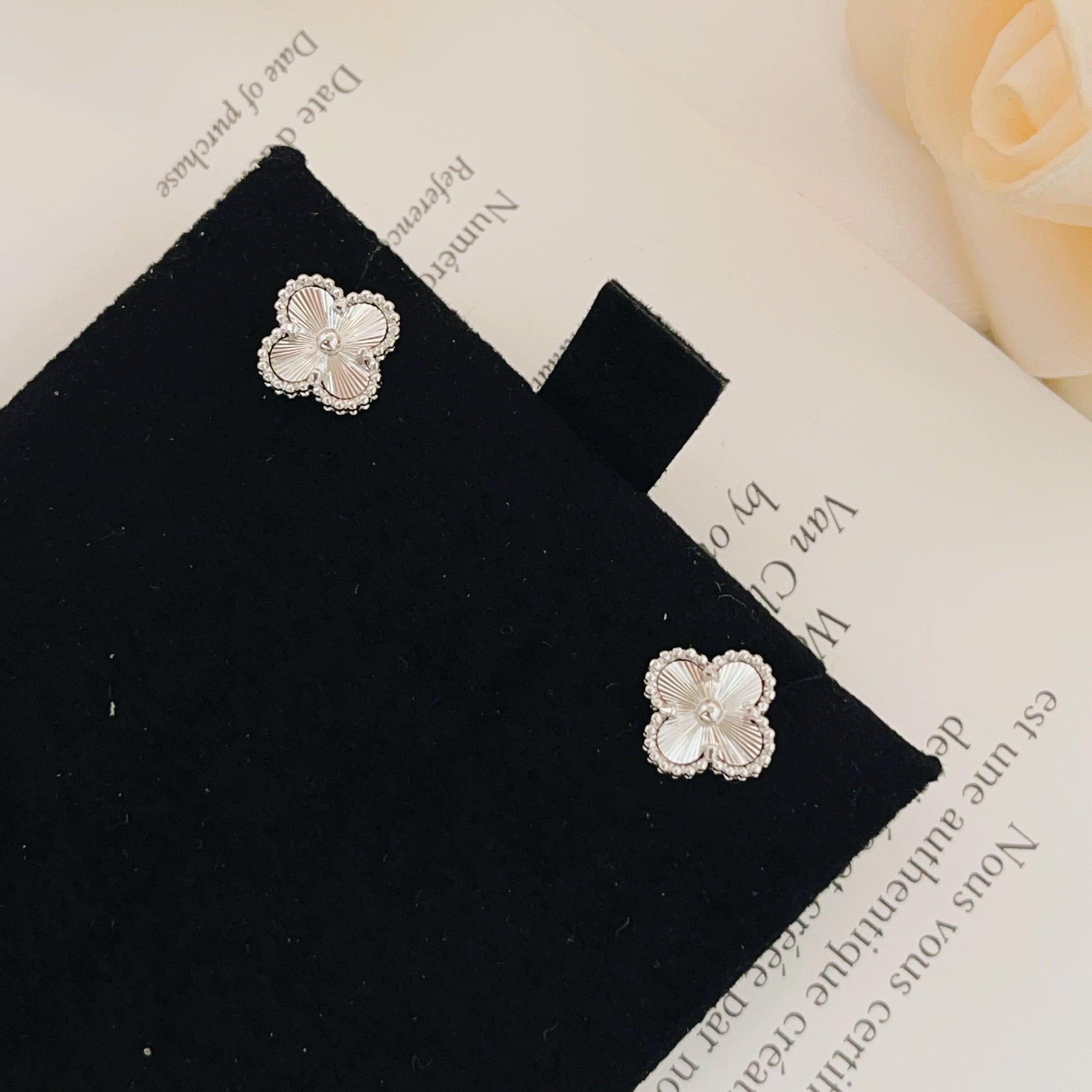 Van Cleef & Arpels Silver Brass Earrings