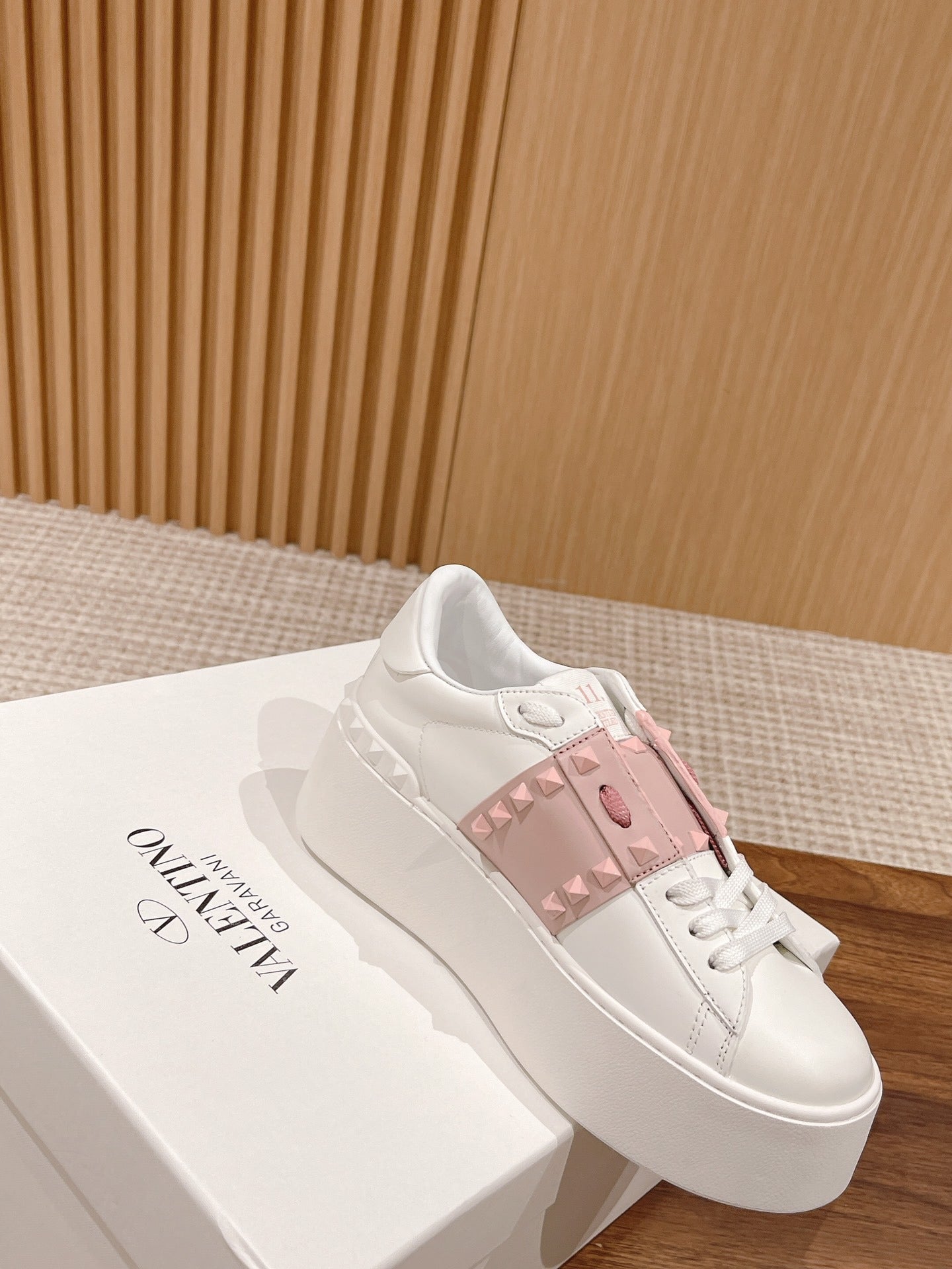 Valentino Calfskin Leather Sneakers