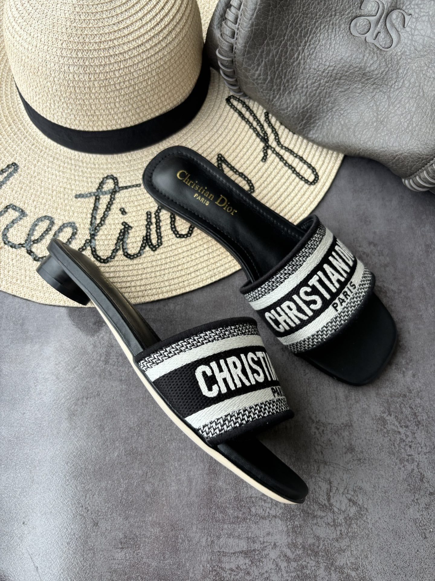 Dior Square Toe Slides
