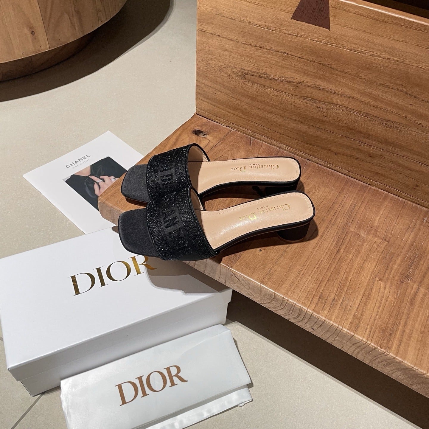 Dior Embroidered Slides