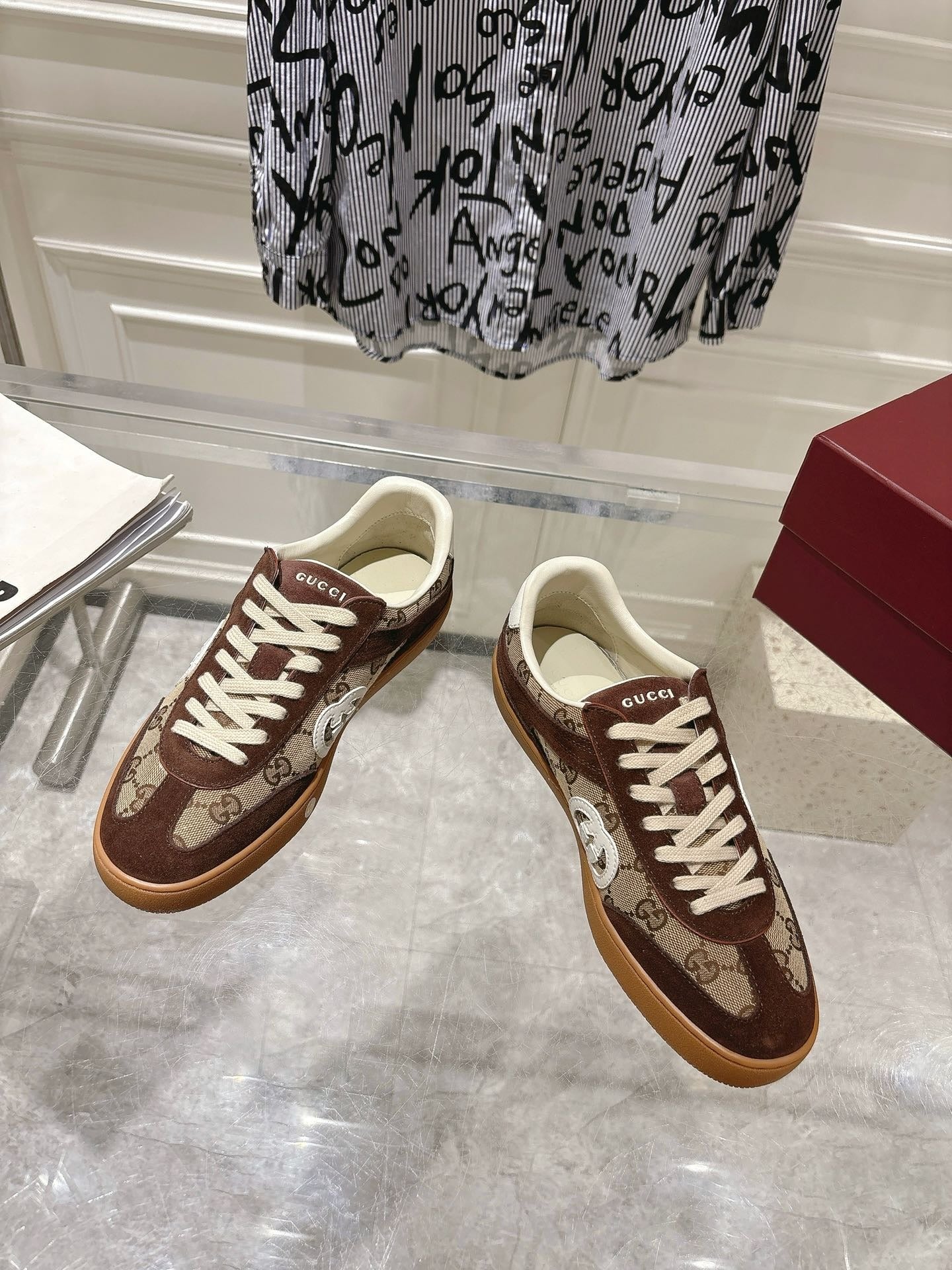 Gucci Leather Logo Sneakers