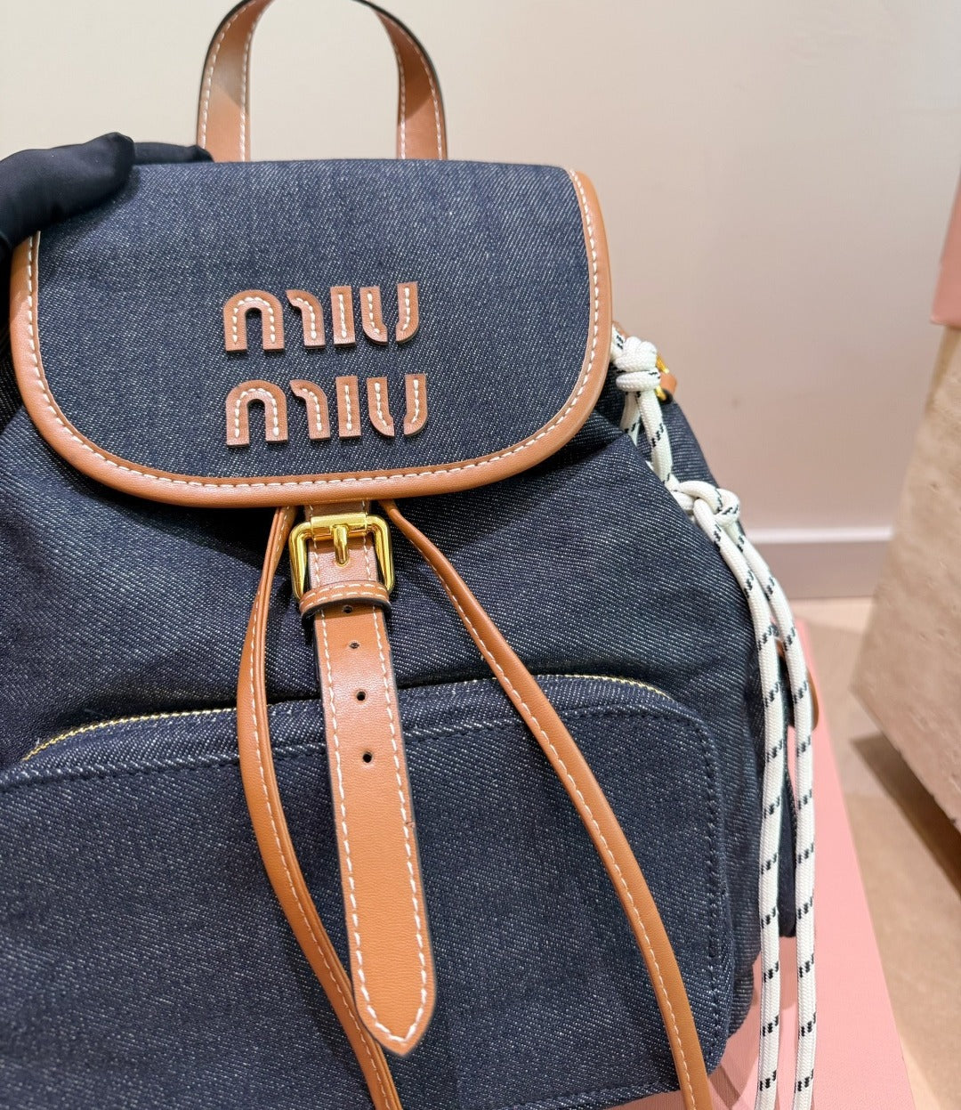 Miu Miu Logo Backpack