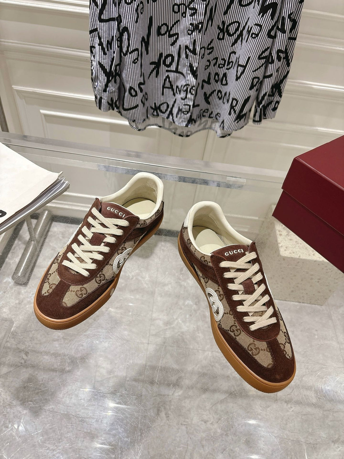 Gucci Leather Logo Sneakers