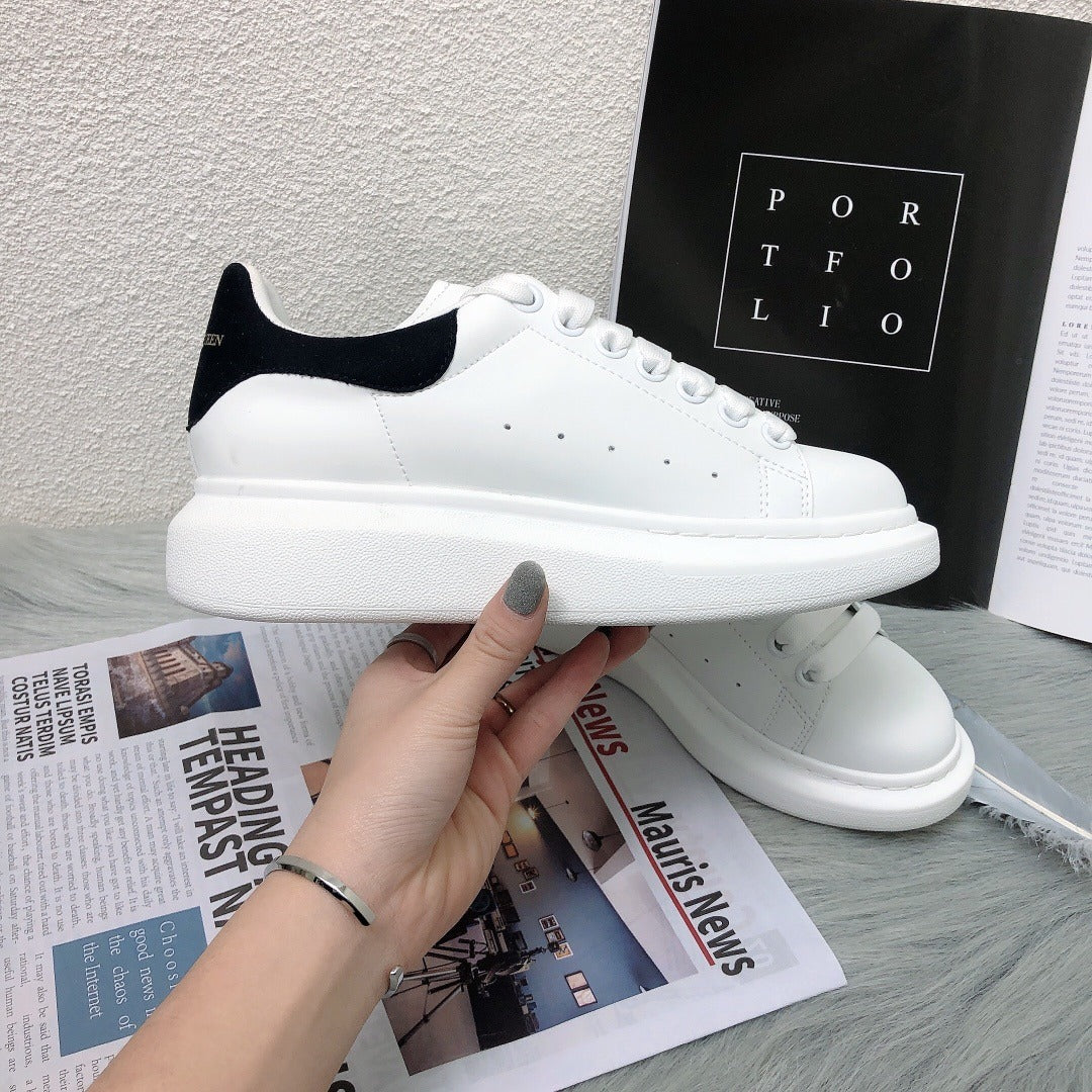 Alexander McQueen Lambskin Leather Logo Sneakers