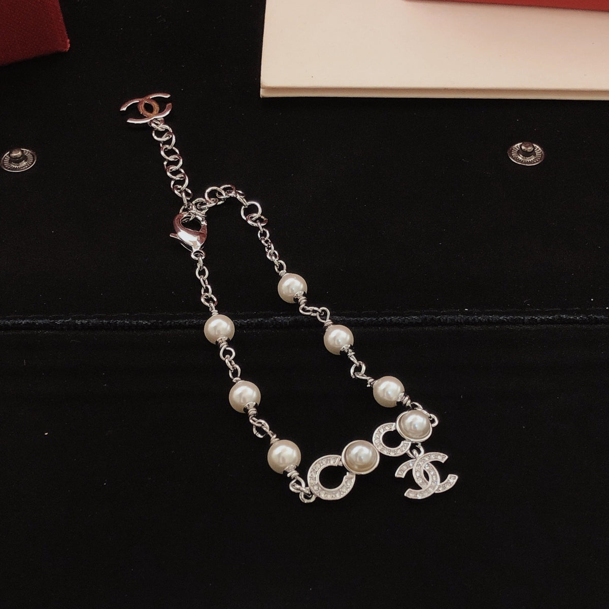 Chanel Brass Pearl Bracelet