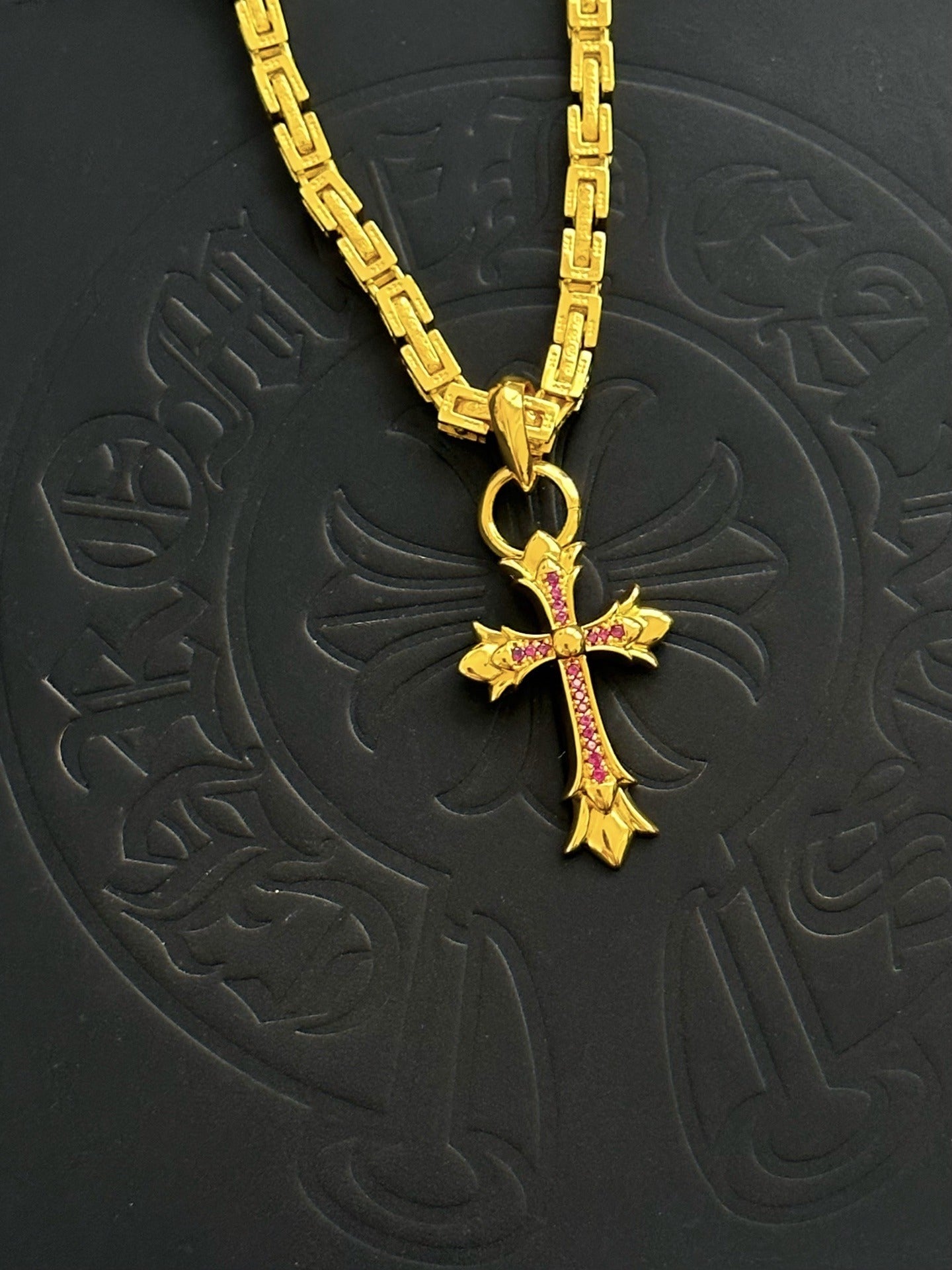 Chrome Hearts Sterling Silver Cross Necklace