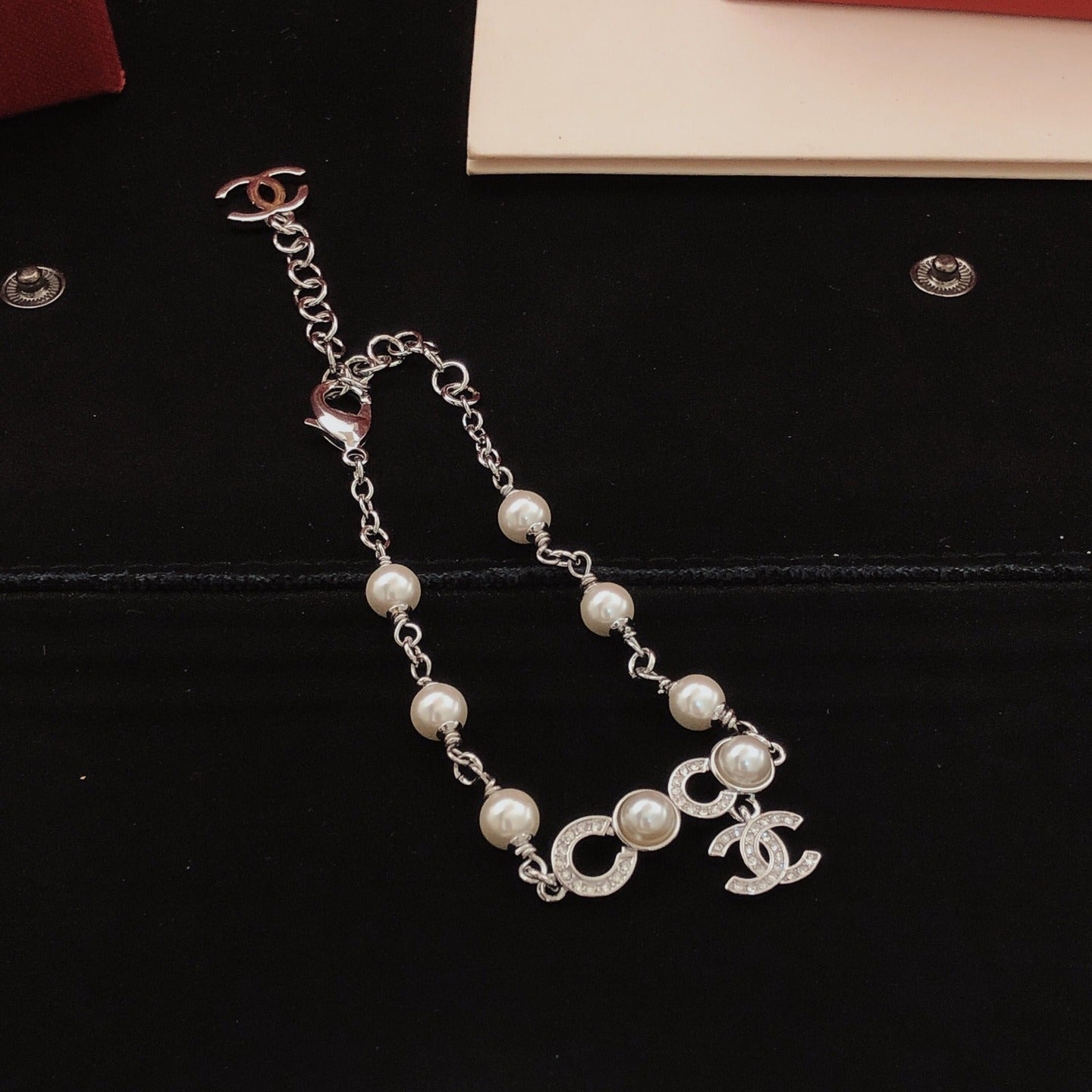 Chanel Brass Pearl Bracelet