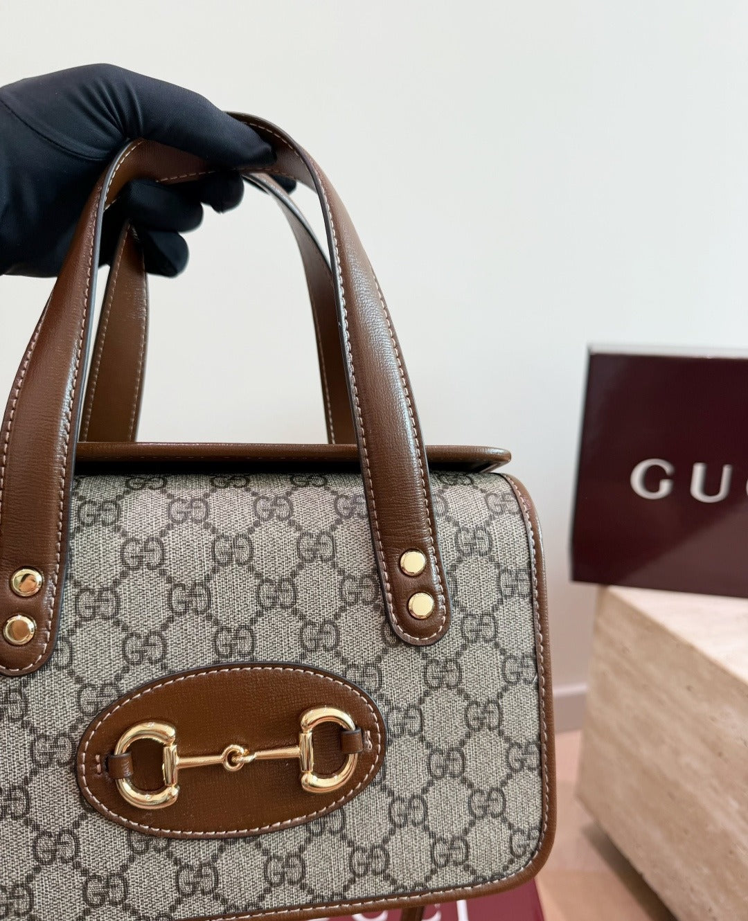 Gucci Vintage-Finish Handbag