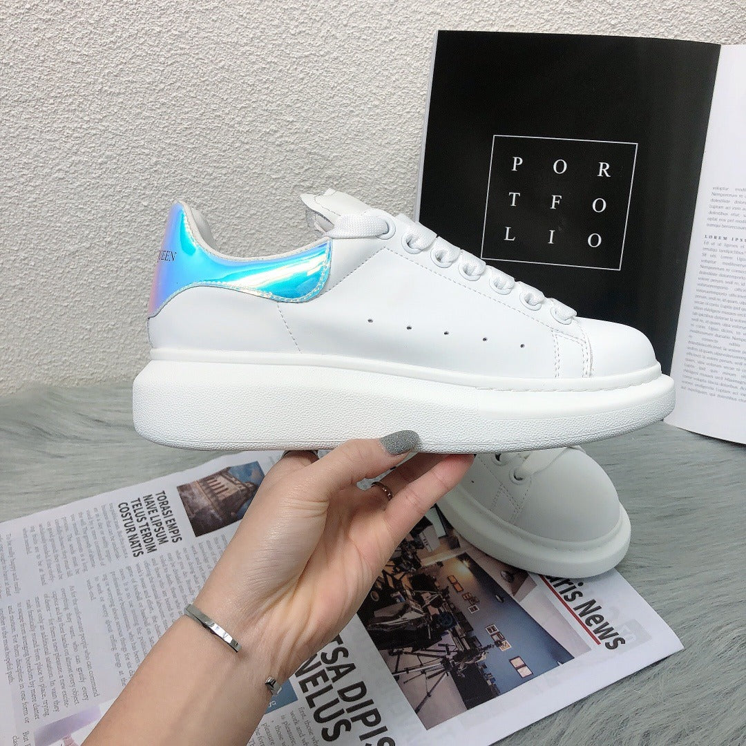 Alexander McQueen Lambskin Leather Logo Sneakers