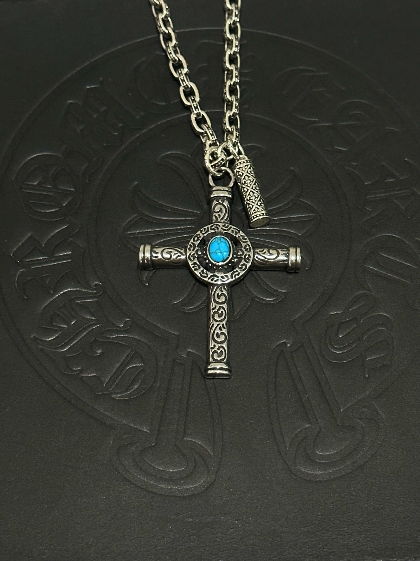 Chrome Hearts Sterling Silver Cross Necklace
