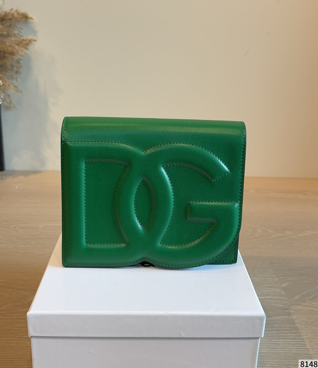 Dolce & Gabbana Calfskin Leather Logo Crossbody Bag