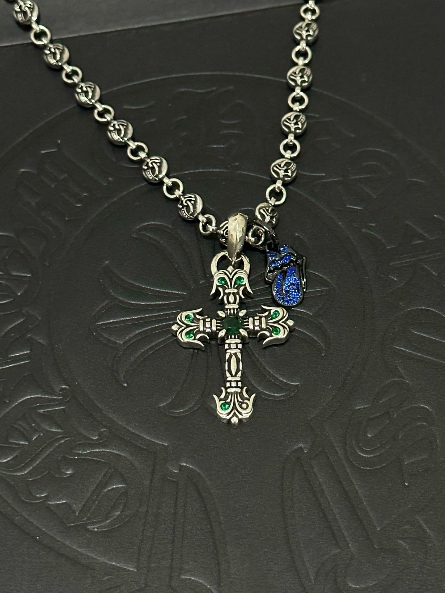 Chrome Hearts Sterling Silver Cross Necklace